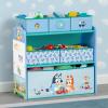 Delta Children – Bluey Design & Store 6 Bin Toy Storage Organizer – Greenguard Gold Certified, Blue(Bluey)