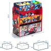 Delta Children – Bluey Design & Store 6 Bin Toy Storage Organizer – Greenguard Gold Certified, Blue(Spider-man)