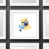 Trends International Gallery Pops Bluey – Sweet Dreams Wall Art Wall Poster, 12.00″ x 12.00″, White Frame Version(White Frame Version)