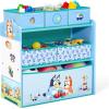 Delta Children – Bluey Design & Store 6 Bin Toy Storage Organizer – Greenguard Gold Certified, Blue(Bluey)