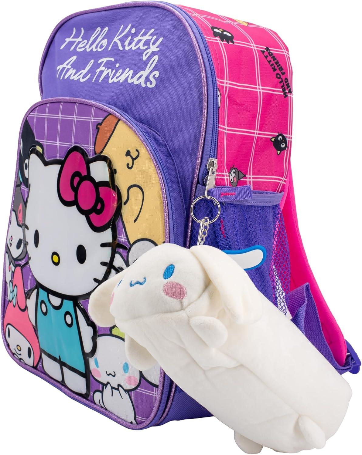 imageAI ACCESSORY INNOVATIONS Bluey Soft Plush MultiFunction Storage Case Kids Plush Bag Charm with 3D Features BlueCinnamoroll
