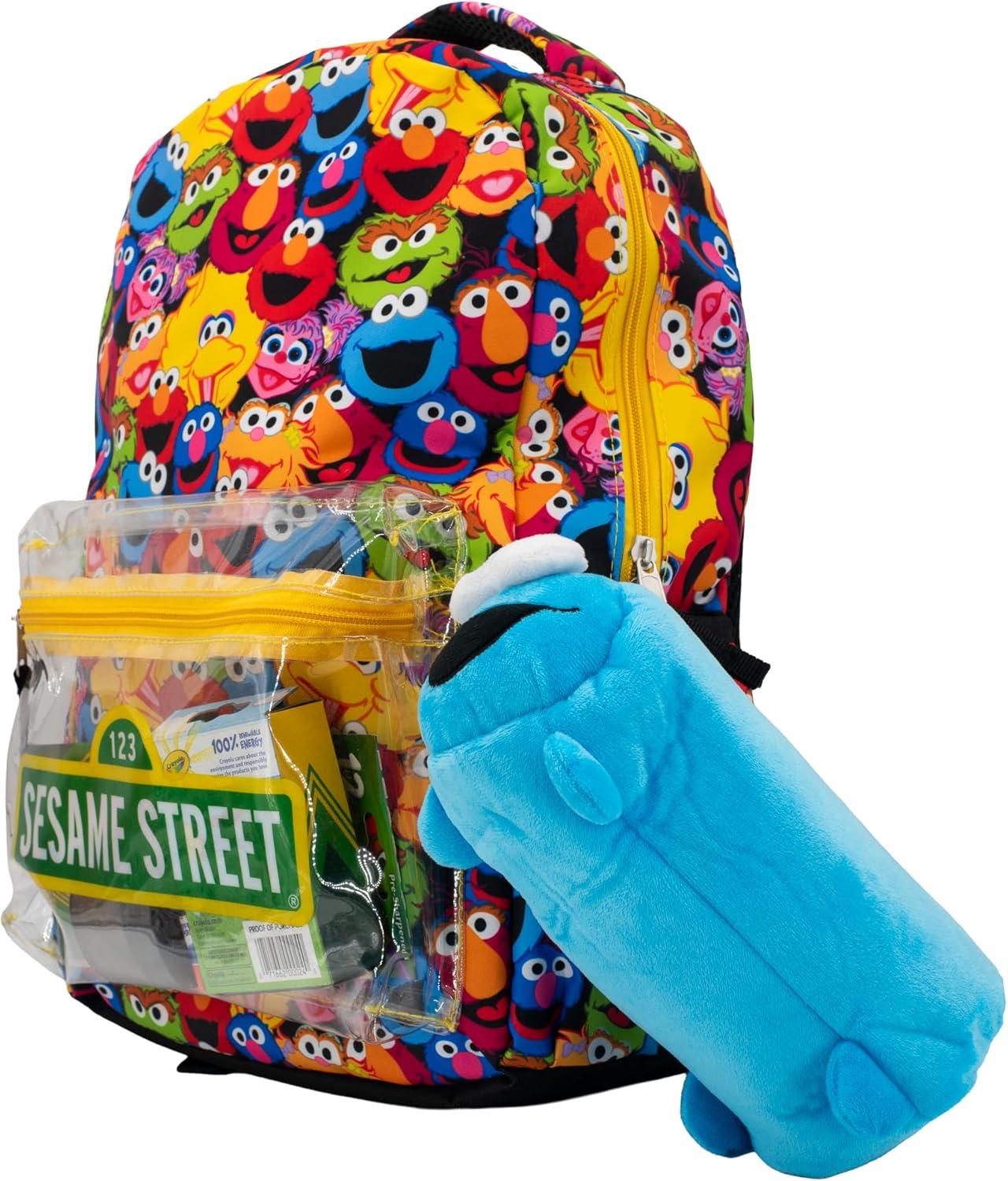imageAI ACCESSORY INNOVATIONS Bluey Soft Plush MultiFunction Storage Case Kids Plush Bag Charm with 3D Features BlueCookie Monster