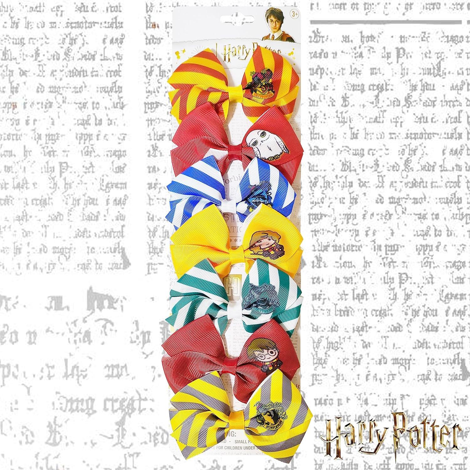 imageBaby Shark Kids Hair Bows Hair Accessories Gift Set 7 Pcs 4 Inch Bundle for Girls Different Character on each Clip Alligator Clip Ages 3 Harry Potter