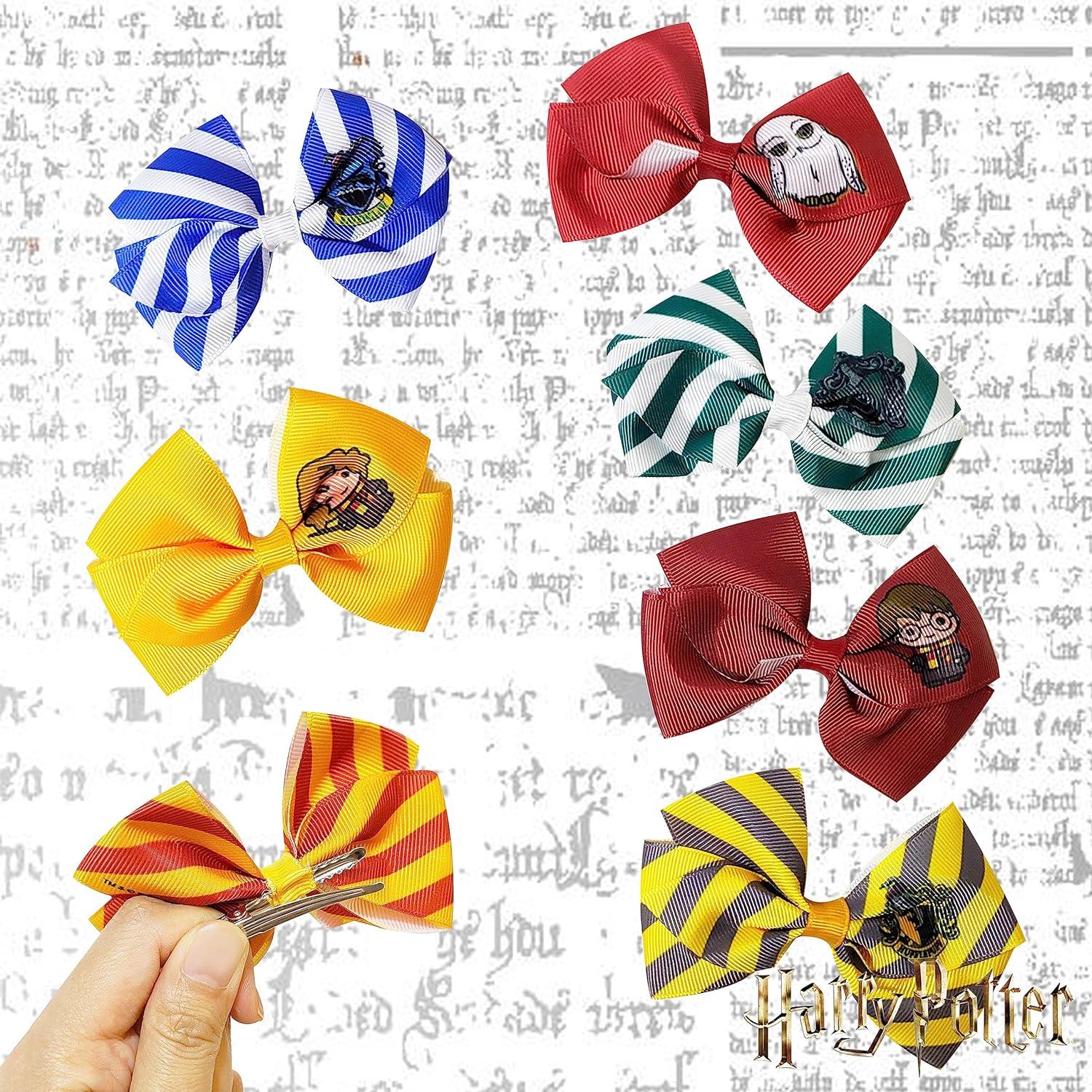 imageBaby Shark Kids Hair Bows Hair Accessories Gift Set 7 Pcs 4 Inch Bundle for Girls Different Character on each Clip Alligator Clip Ages 3 Harry Potter
