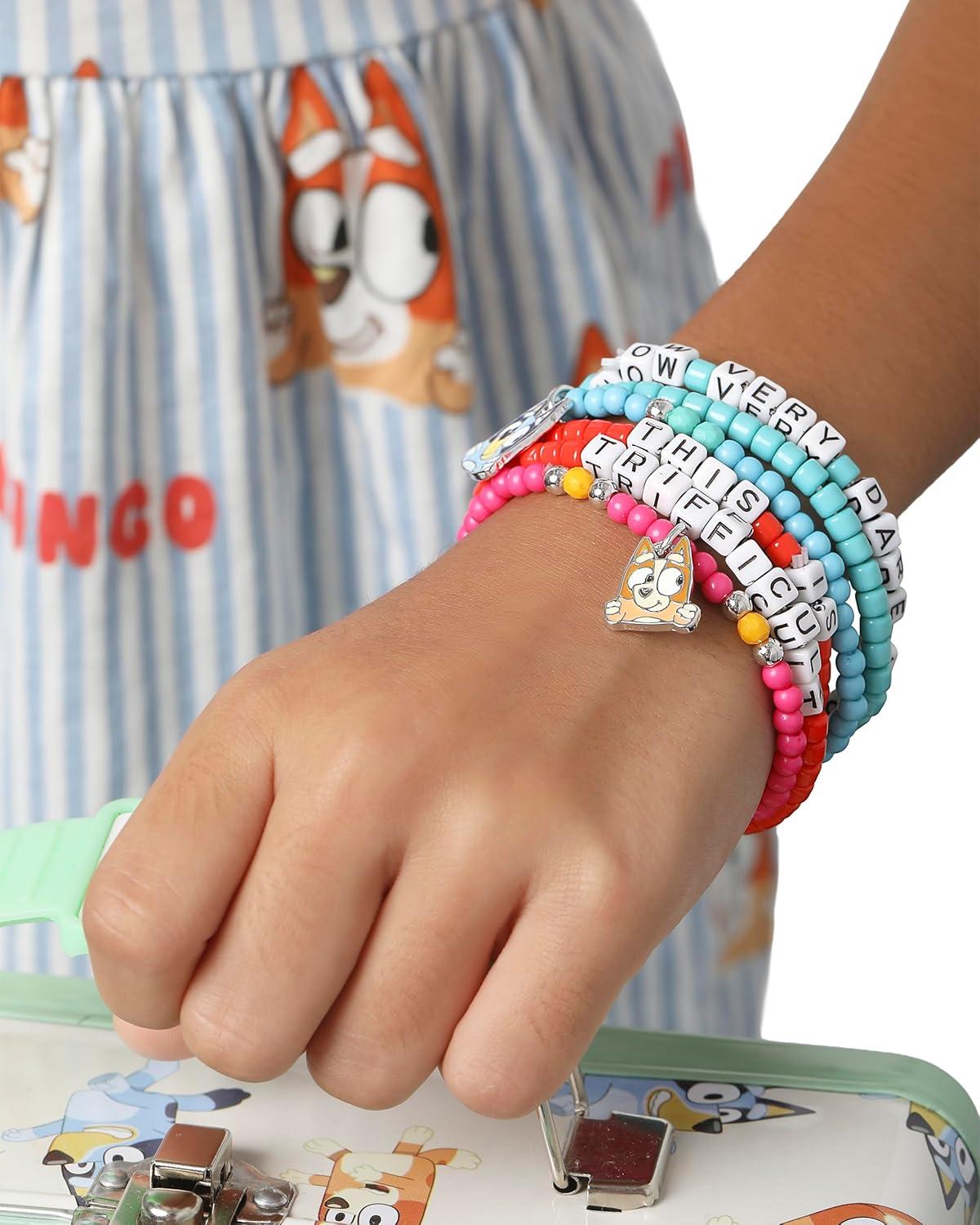 imageBingo and Bluey Bracelets for Girls 6Piece Set Official License Stretch Friendship Bracelets