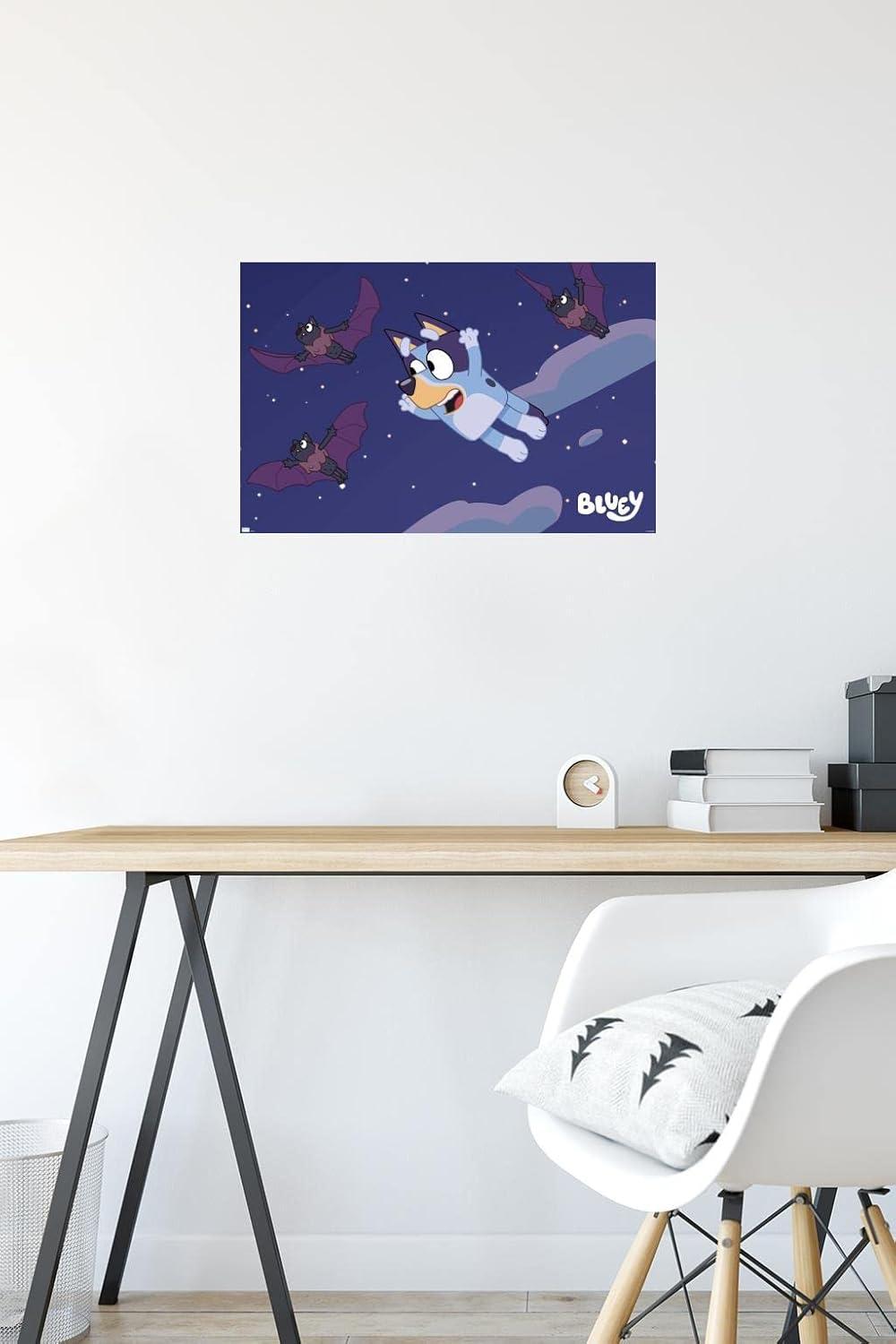 imageBluey Bats Wall Poster 19L x 13W Premium Unframed VersionPremium Unframed Version