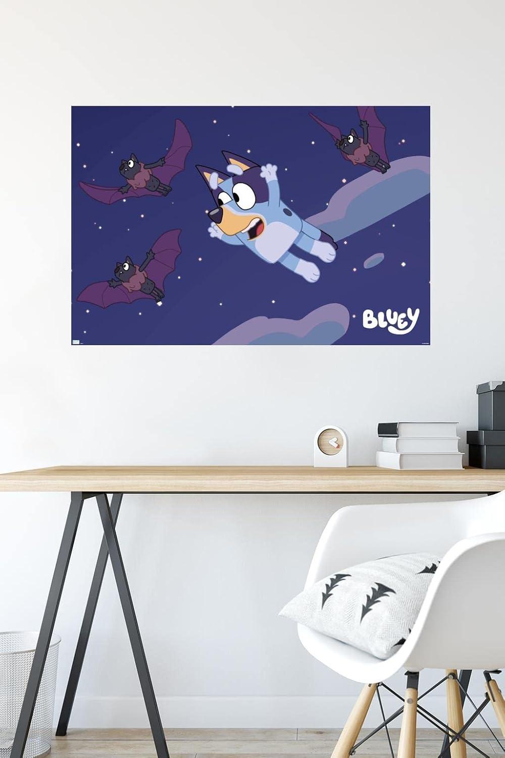 imageBluey Bats Wall Poster 19L x 13W Premium Unframed VersionPremium Unframed Version