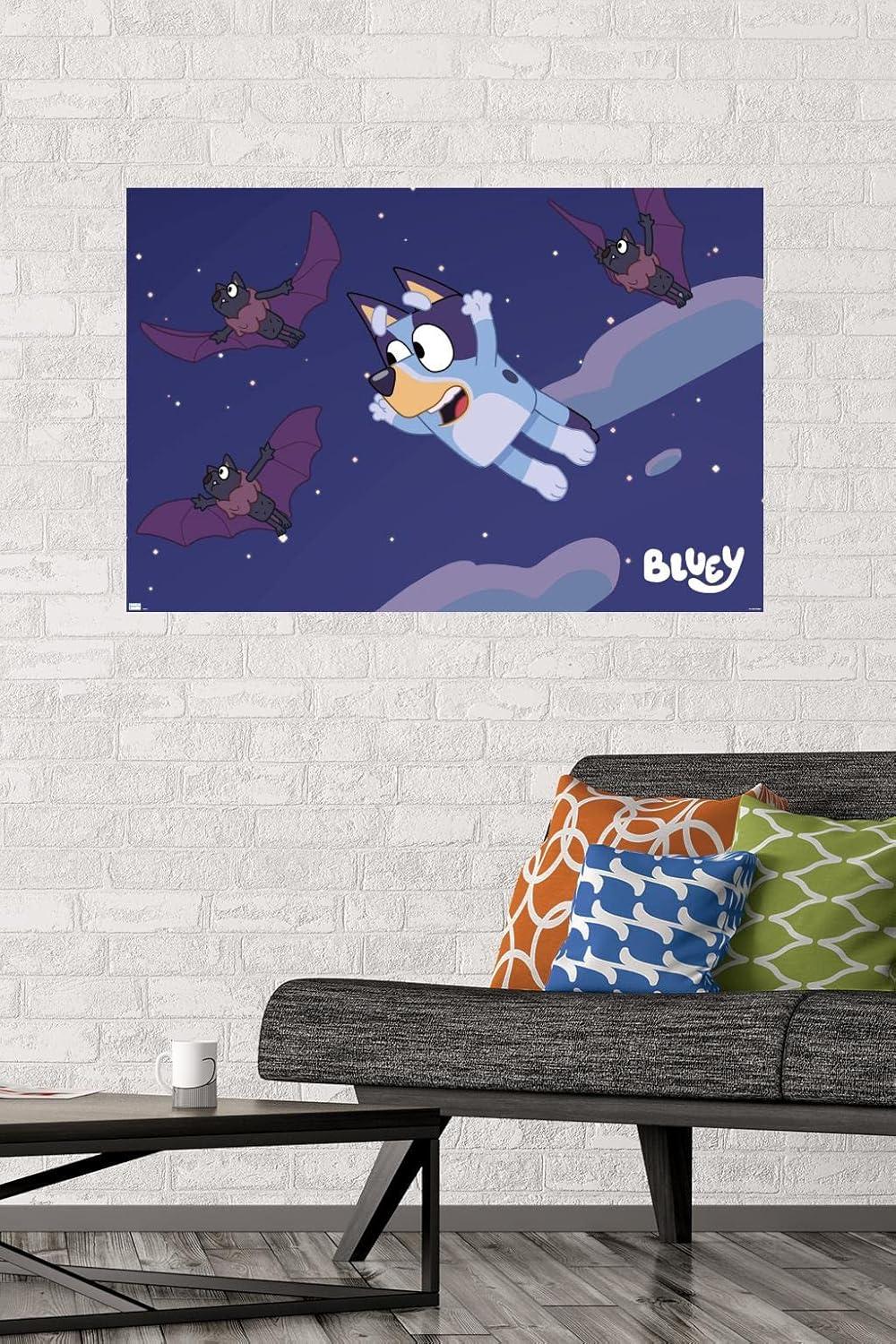 imageBluey Bats Wall Poster 19L x 13W Premium Unframed VersionPremium Unframed Version