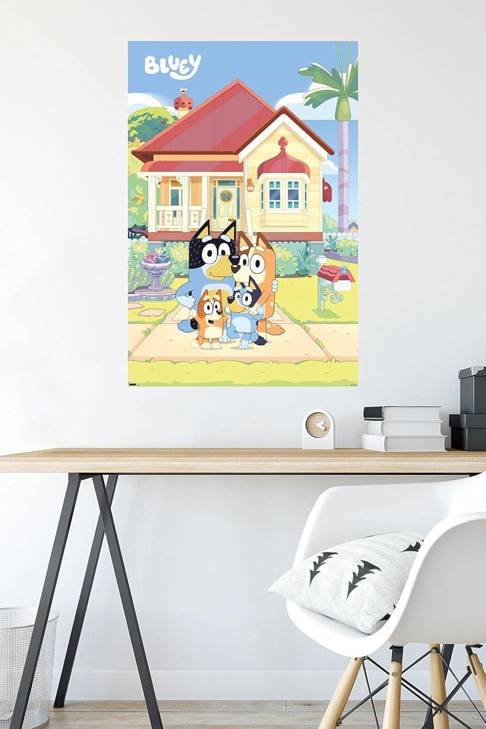 imageBluey Family Wall Poster 19L x 13W Premium Unframed VersionPremium Poster Mount Bundle