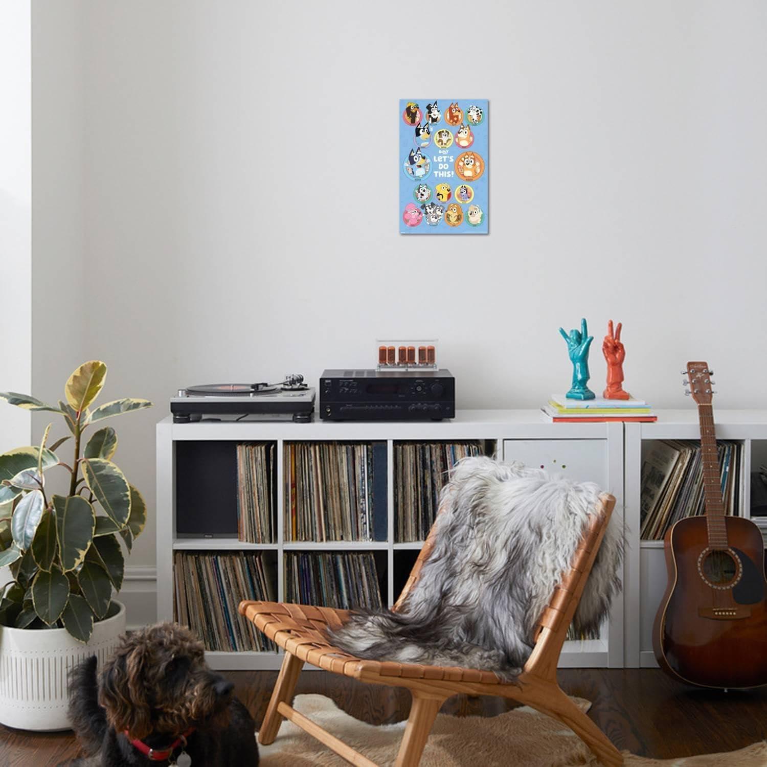 imageBluey Grid Wall Poster 19L x 13W Premium Unframed VersionPremium Unframed Version