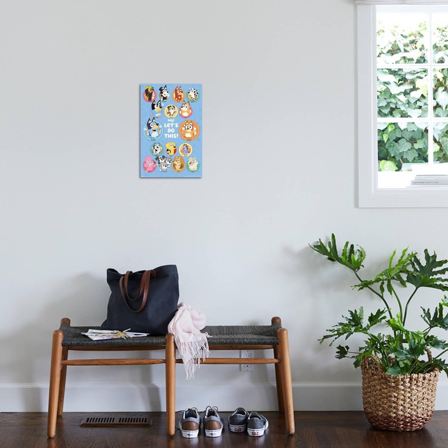 imageBluey Grid Wall Poster 19L x 13W Premium Unframed VersionPremium Unframed Version