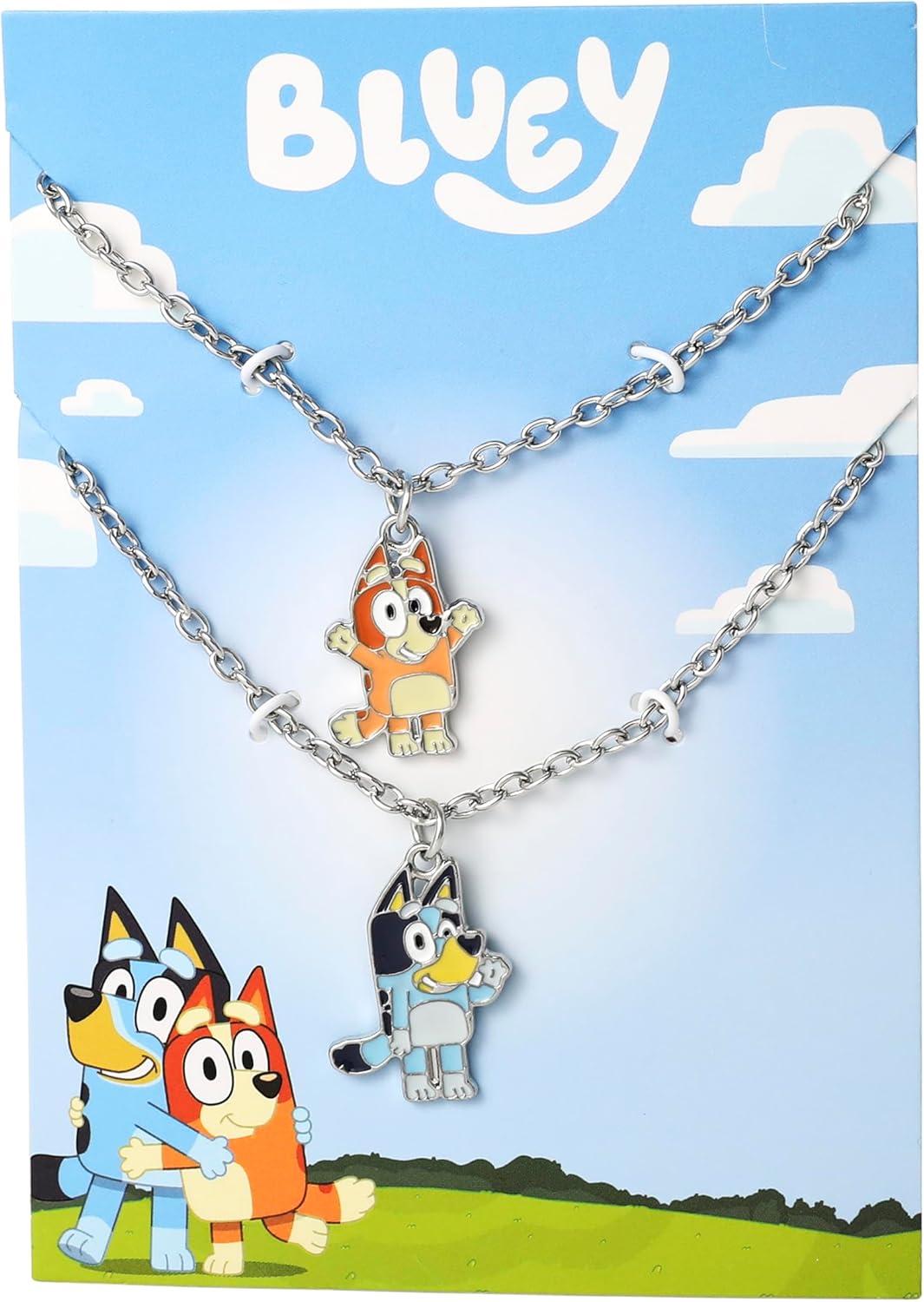 imageBluey Bingo Necklaces for Girls Official License 16 173 Layered NecklaceBlue and Orange