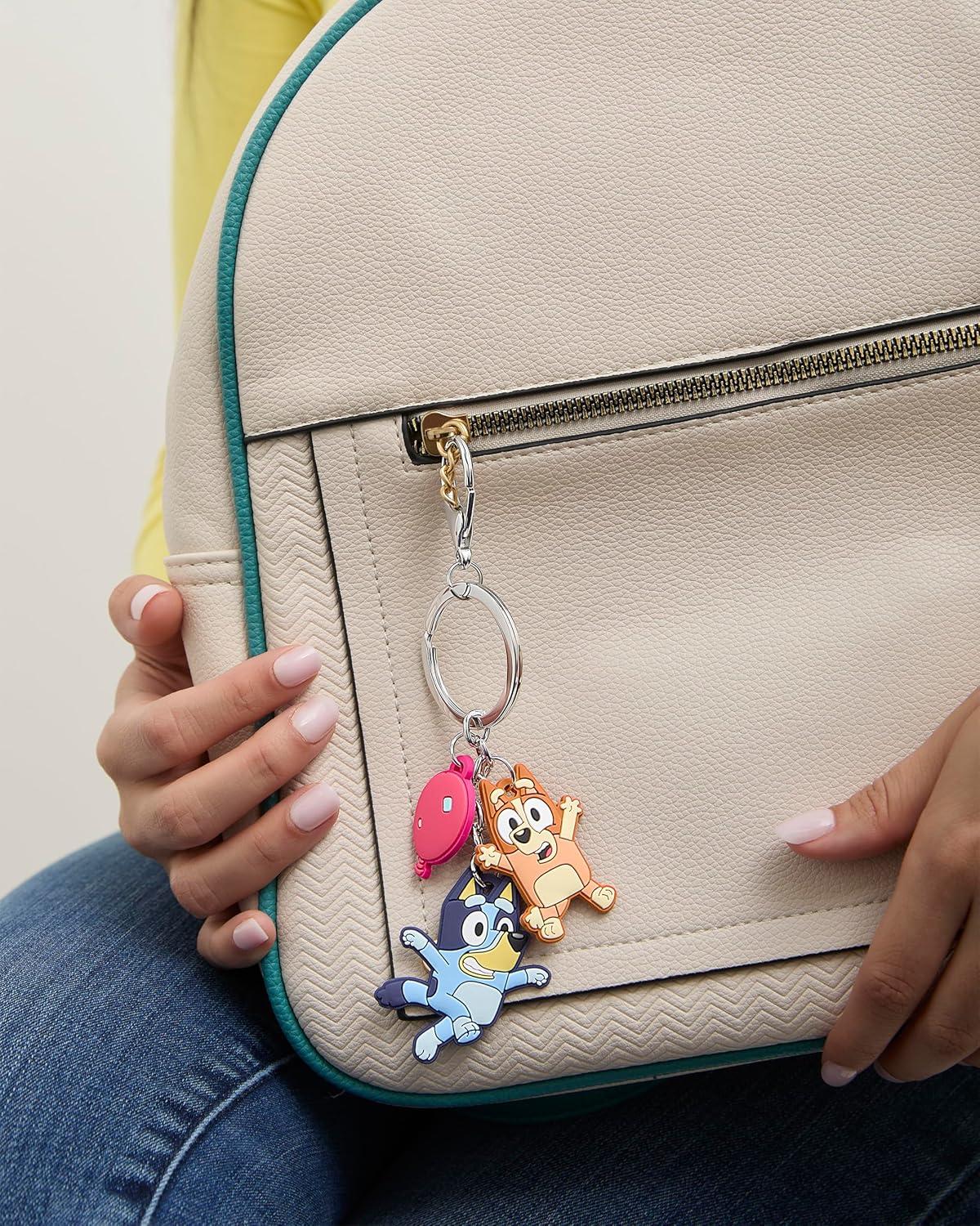 imageBluey Bingo Red Balloon Backpack Bag Charm for Girls Official License Keepy Uppy Backpack Charm and Keychain