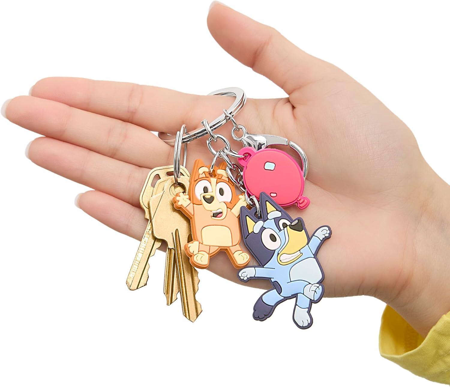imageBluey Bingo Red Balloon Backpack Bag Charm for Girls Official License Keepy Uppy Backpack Charm and Keychain