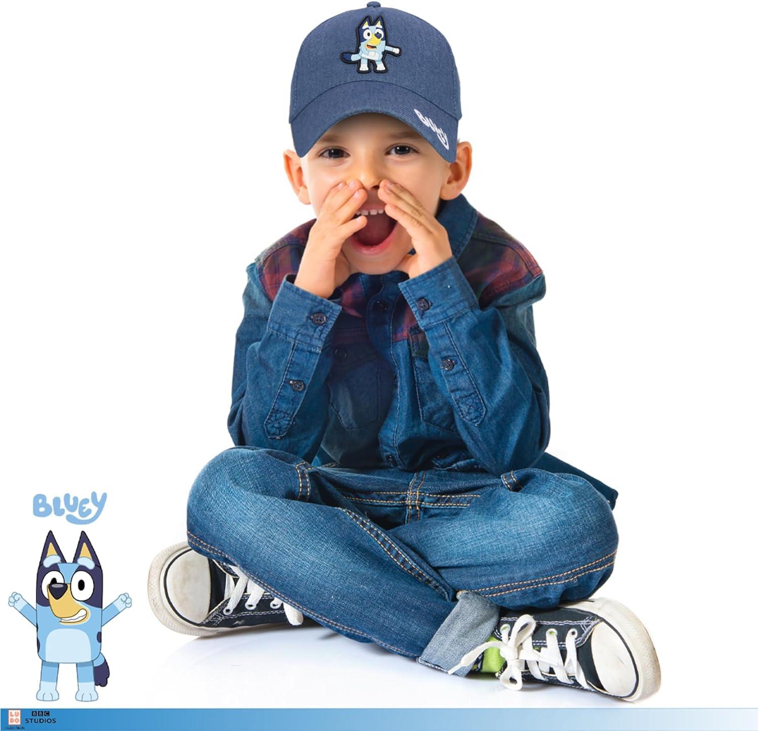 imageBluey Hat Toddler Baseball Cap Cute Hat for Kids Adjustable Toddler Ball Cap Bingo BanditBlue Denim