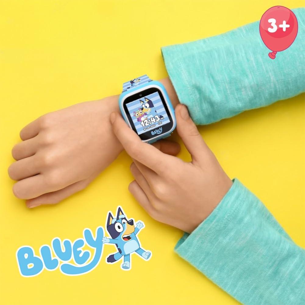 imageBluey Kids Smartwatch with Camera Games Pedometer and Audio Recorder for Creative Play and Learning 15 Touchscreen Blue Fits 5580 Wrists for Boys and Girls Ages 3