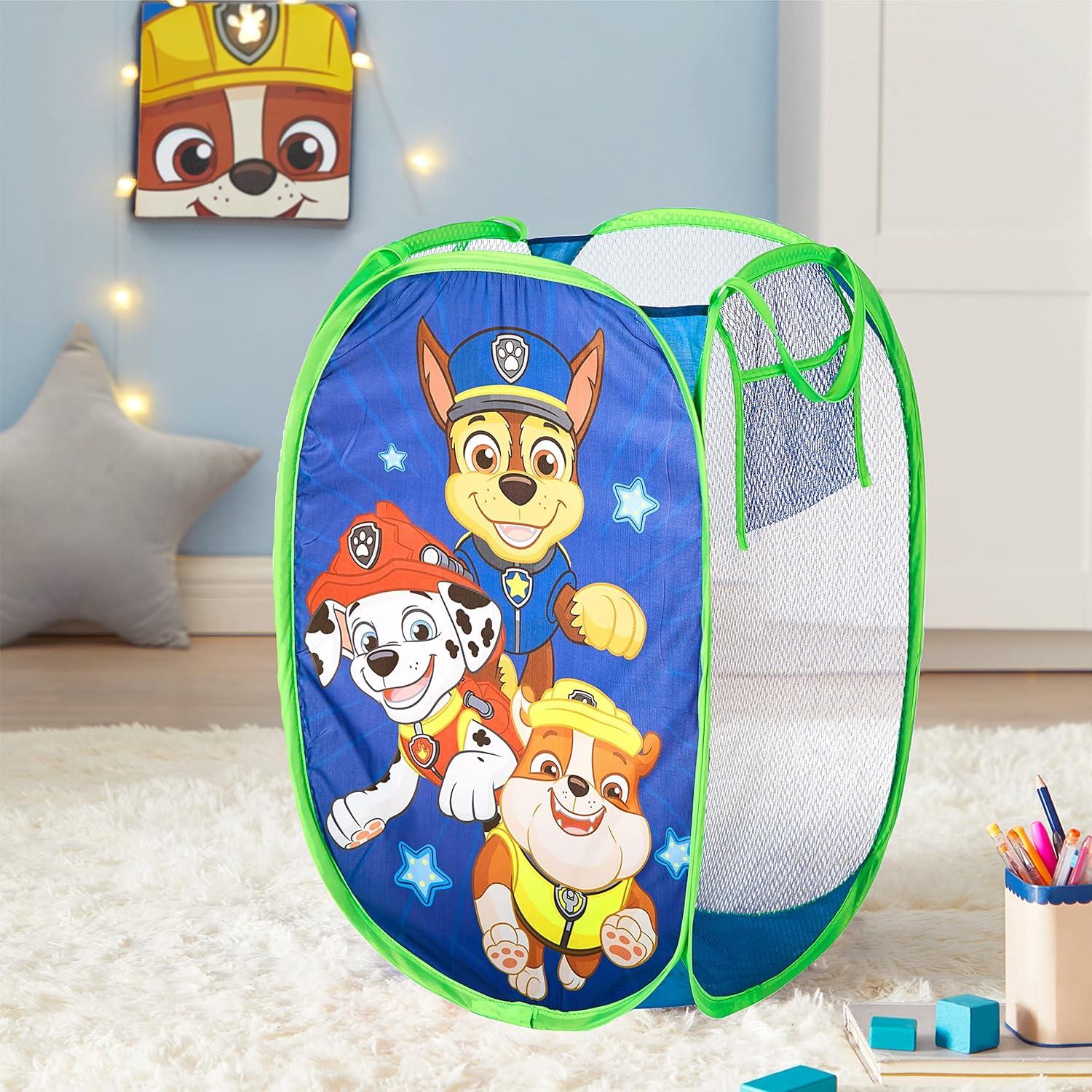 imageBluey PopUp Hamper with Carry Handles 21 x 135 Bluey and Bingo Design Lightweight amp Collapsible Laundry Basket for Kids Bedroom Bathroom or PlayroomPaw Patrol Chase Rubble Marshall