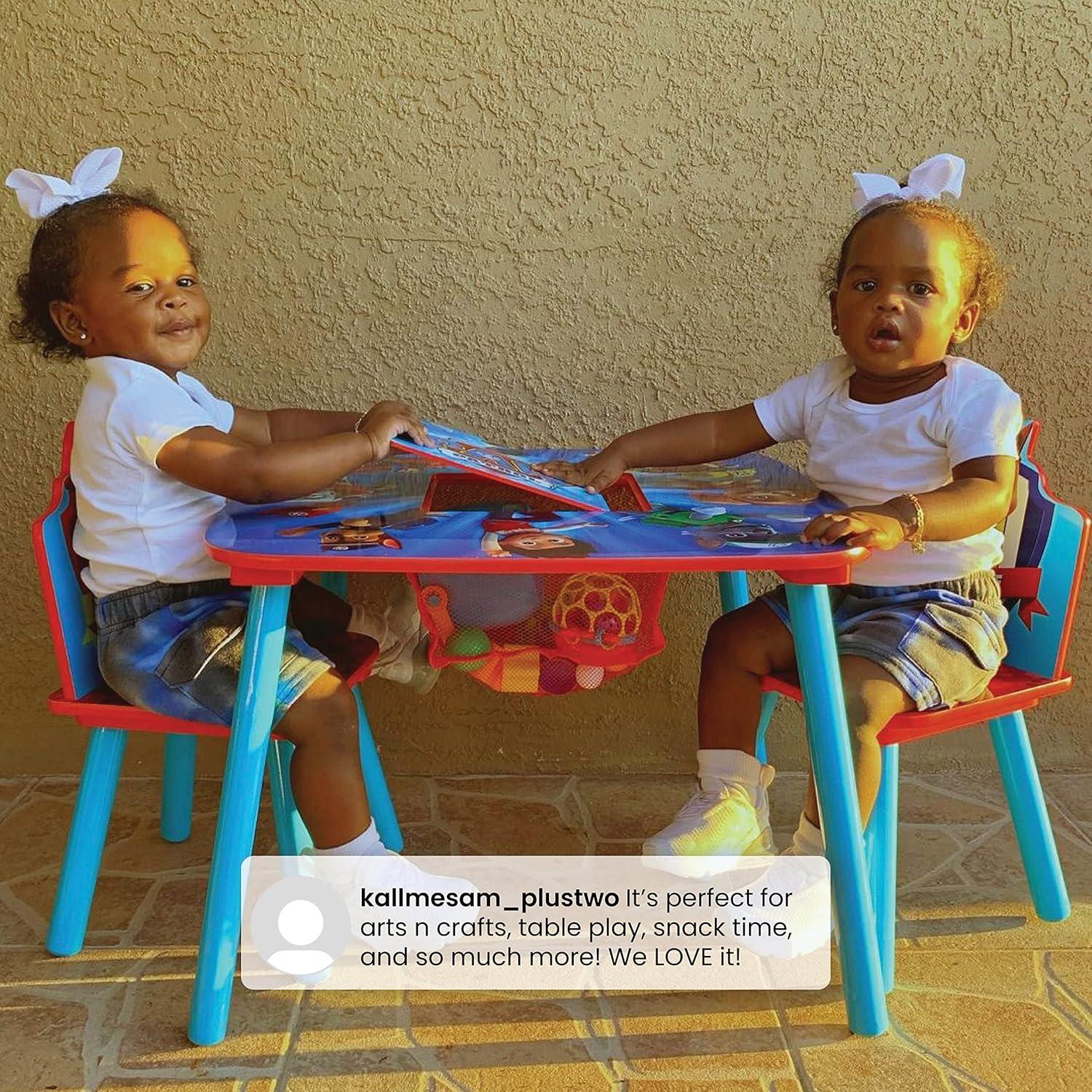 imageDelta Children Bluey Kids Table and Chair Set with Storage 2 Chairs Included Greenguard Gold Certified Ideal for Arts amp Crafts Snack Time Homeschooling Homework amp More BlueMulti Color
