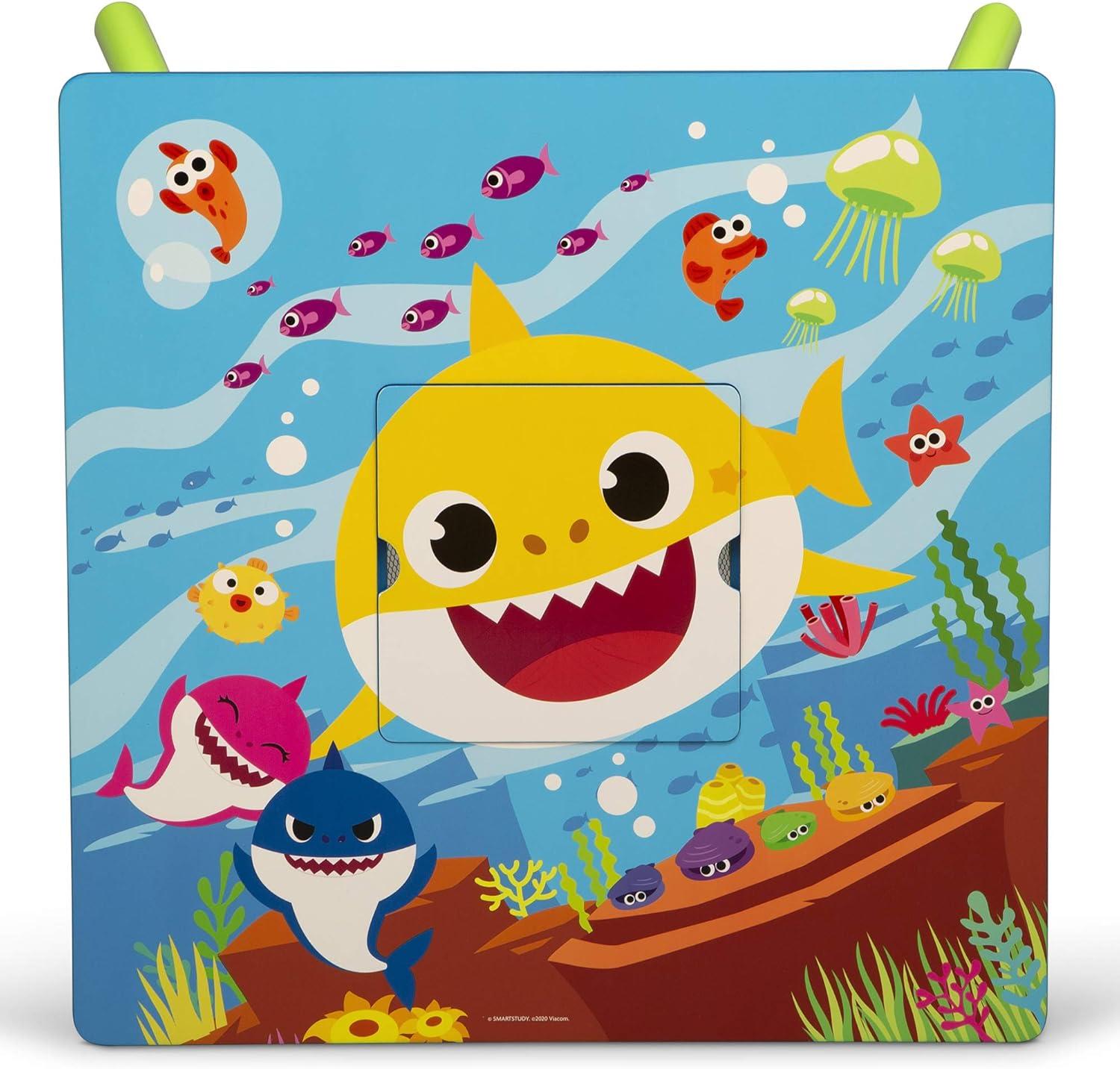 imageDelta Children Bluey Kids Table and Chair Set with Storage 2 Chairs Included Greenguard Gold Certified Ideal for Arts amp Crafts Snack Time Homeschooling Homework amp More BlueBaby Shark