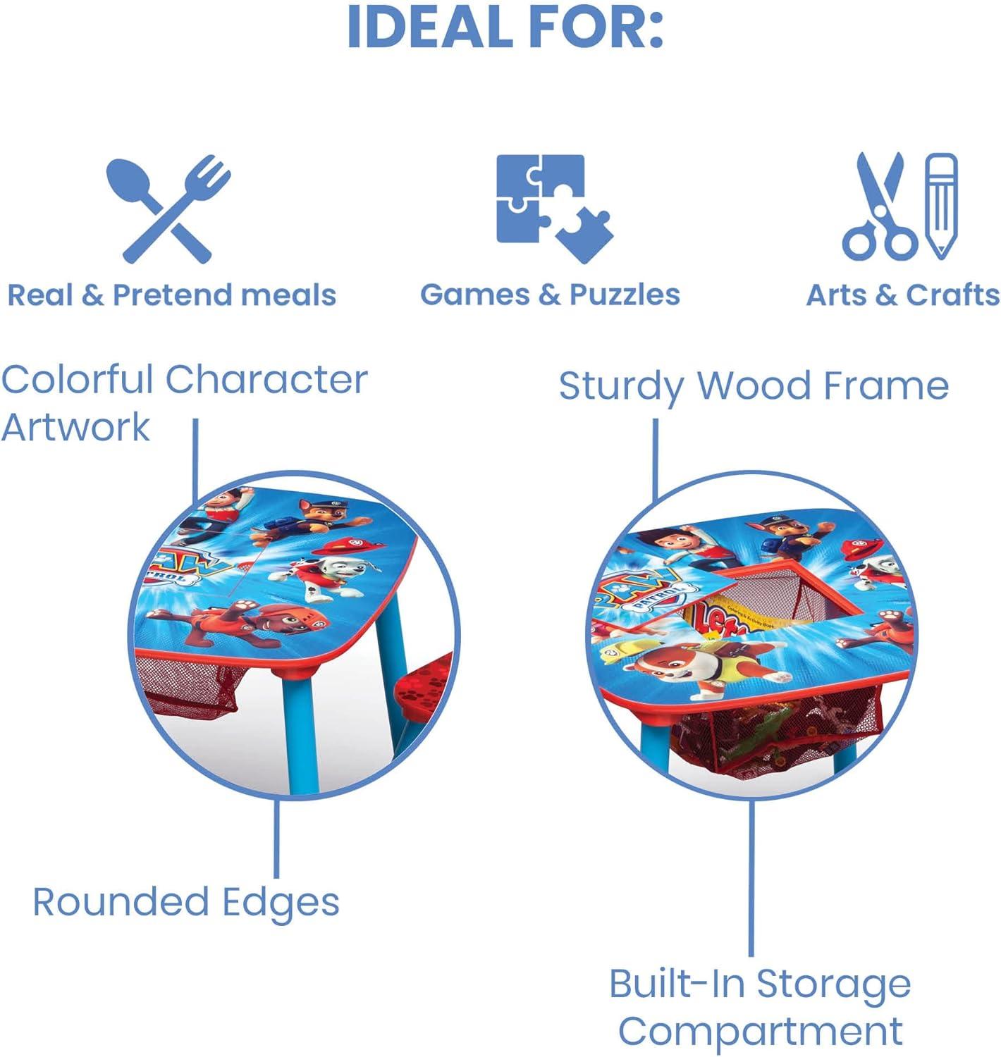 imageDelta Children Bluey Kids Table and Chair Set with Storage 2 Chairs Included Greenguard Gold Certified Ideal for Arts amp Crafts Snack Time Homeschooling Homework amp More BlueMulti Color