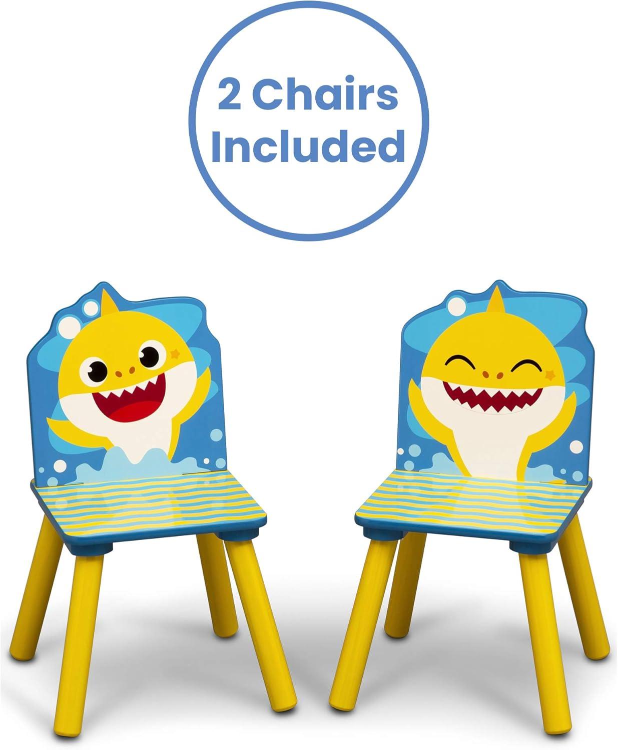 imageDelta Children Bluey Kids Table and Chair Set with Storage 2 Chairs Included Greenguard Gold Certified Ideal for Arts amp Crafts Snack Time Homeschooling Homework amp More BlueBaby Shark