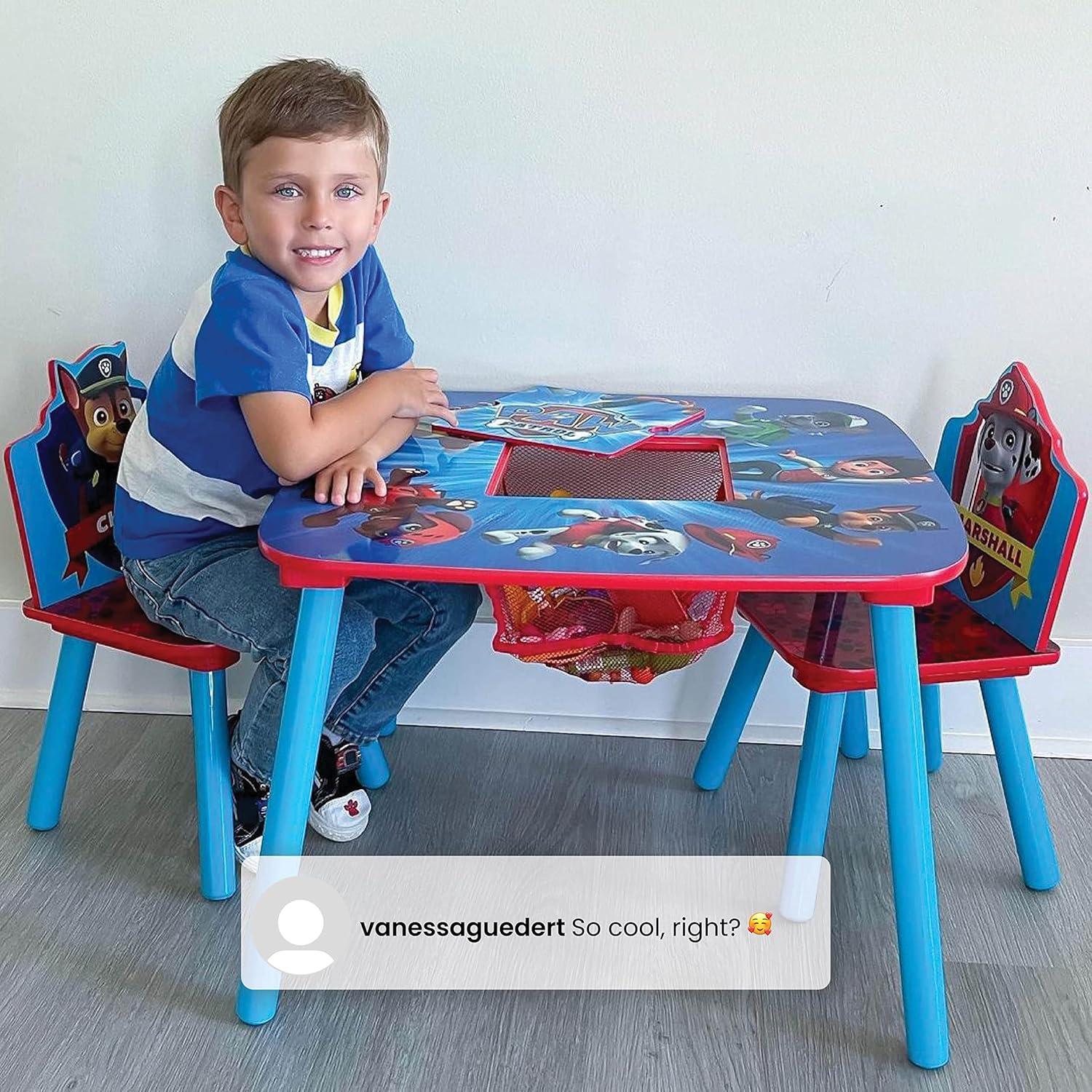 imageDelta Children Bluey Kids Table and Chair Set with Storage 2 Chairs Included Greenguard Gold Certified Ideal for Arts amp Crafts Snack Time Homeschooling Homework amp More BlueMulti Color