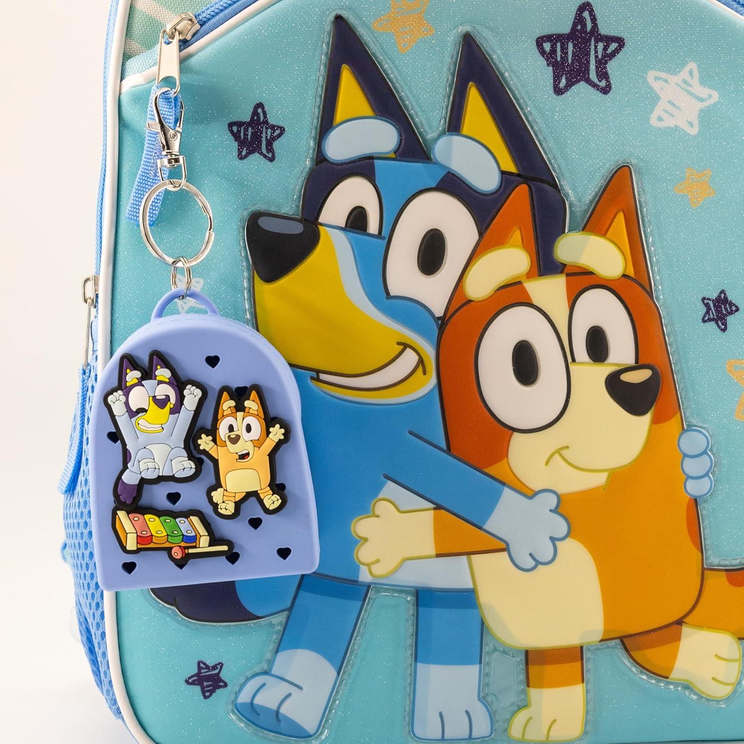 imageDisney Stitch Hello Kitty or Bluey Keychain for Kids Silicone Mini Backpack Zipper Pull Key Ring Bag CharmBluey