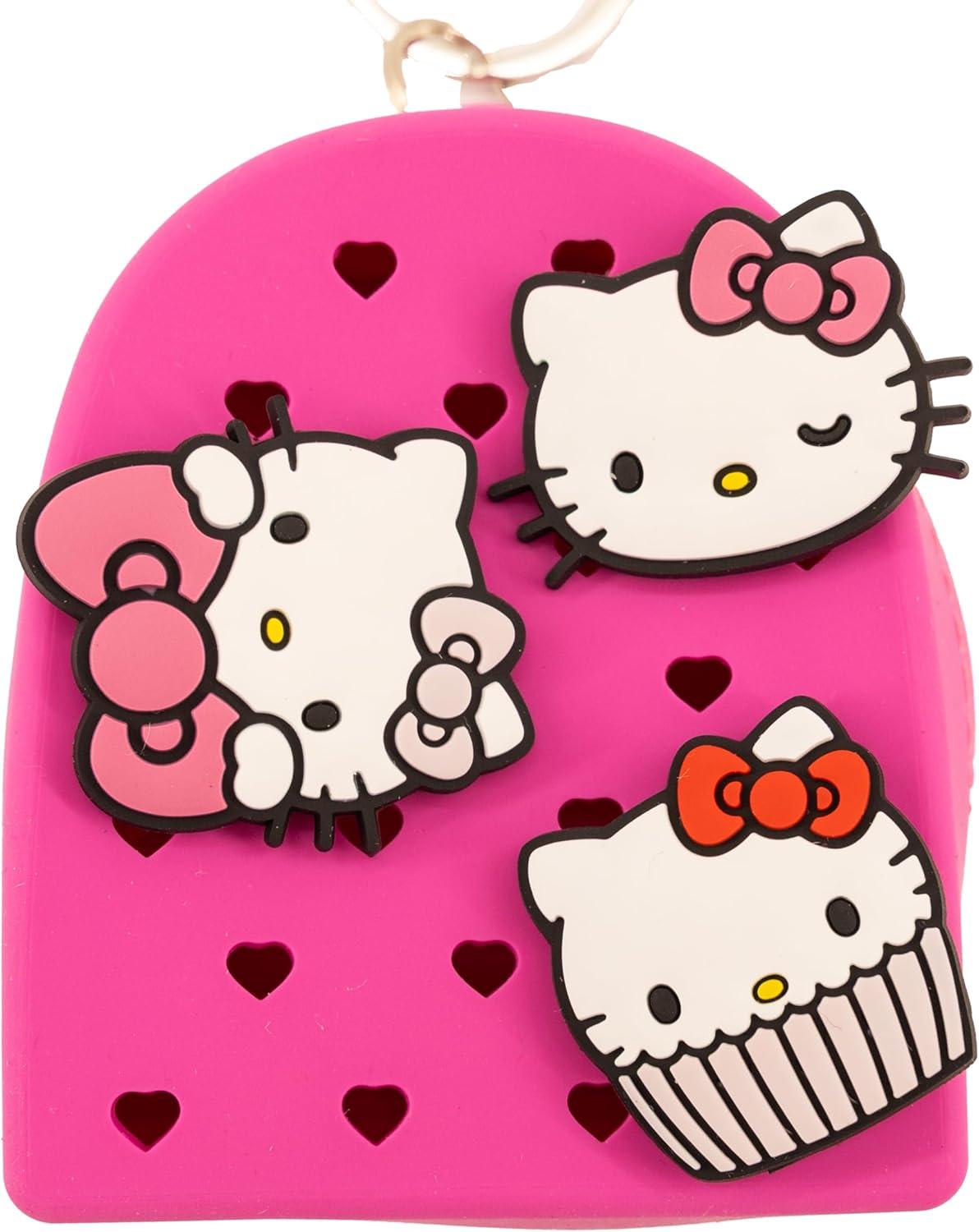 imageDisney Stitch Hello Kitty or Bluey Keychain for Kids Silicone Mini Backpack Zipper Pull Key Ring Bag CharmHello Kitty