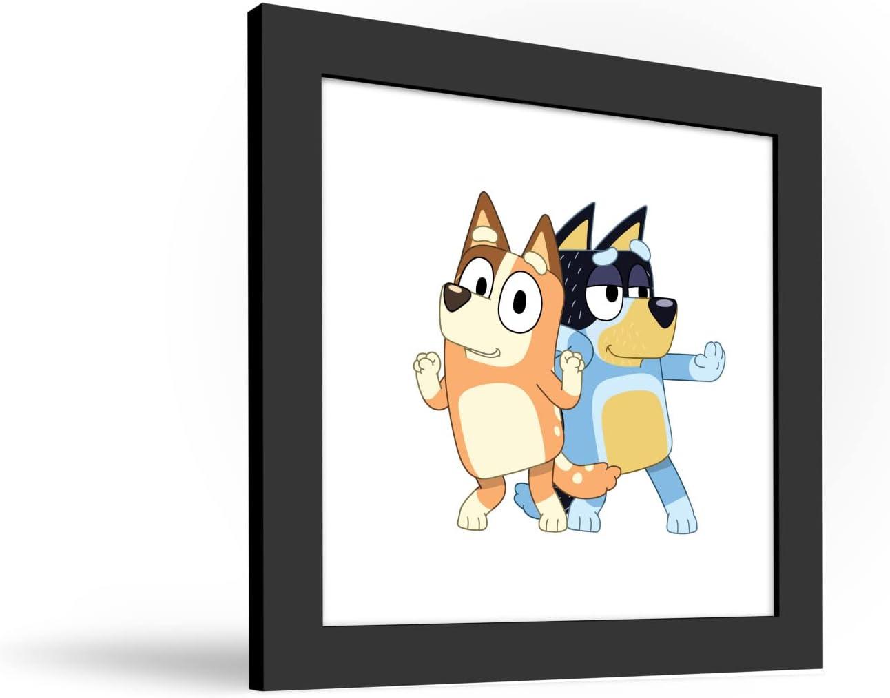 imageGallery Pops Bluey Bandit and Chilli Graphic Wall Art White Framed Version 12 x 12Black Framed Version