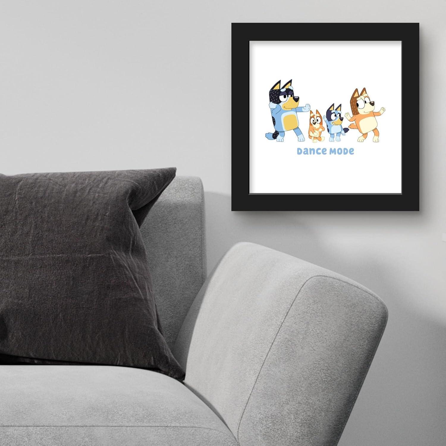 imageGallery Pops Bluey Dance Mode Wall Art White Framed Version 12 x 12 Gallery Pops Wall ArtBlack Framed Version