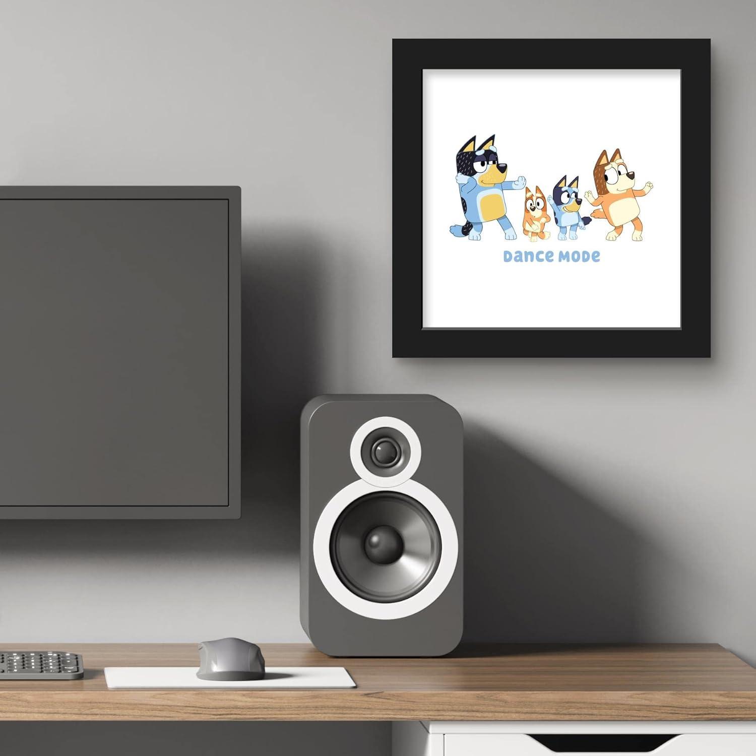 imageGallery Pops Bluey Dance Mode Wall Art White Framed Version 12 x 12 Gallery Pops Wall ArtBlack Framed Version