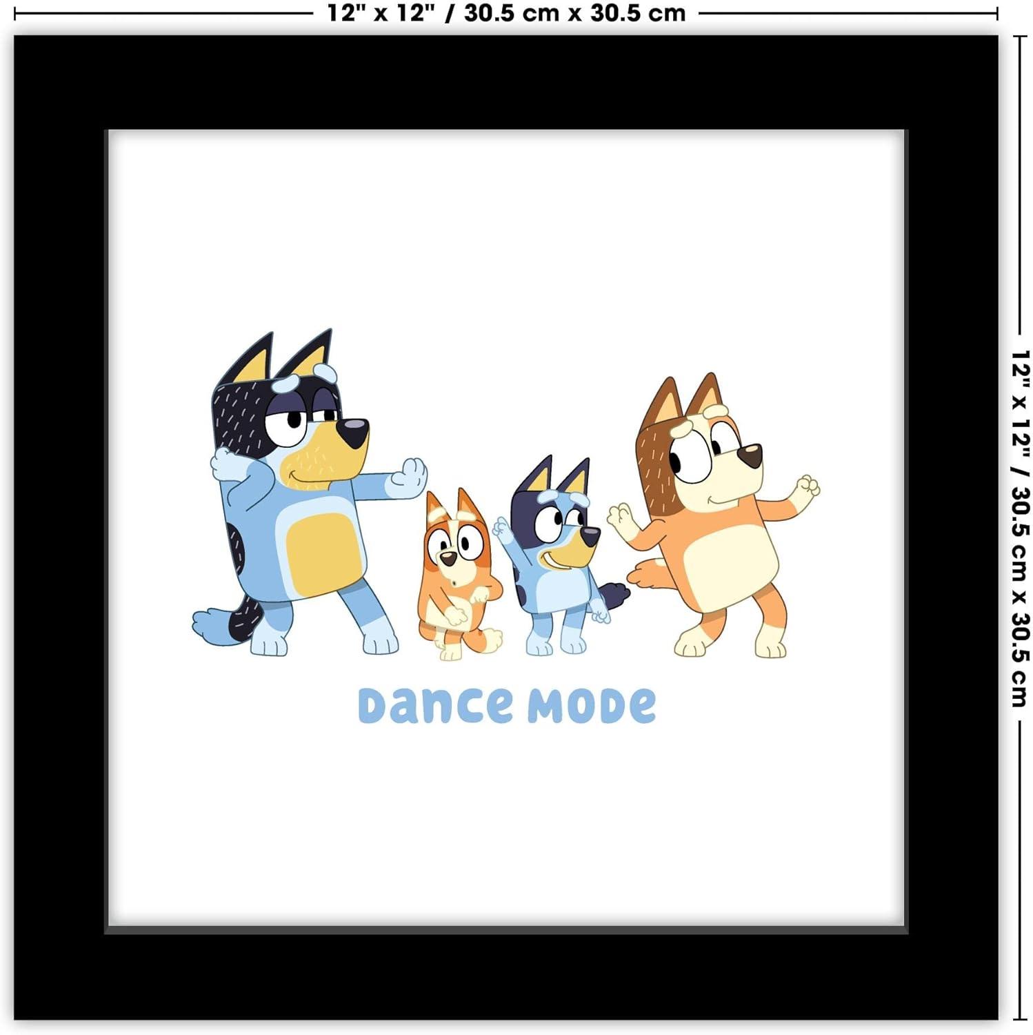 imageGallery Pops Bluey Dance Mode Wall Art White Framed Version 12 x 12 Gallery Pops Wall ArtBlack Framed Version