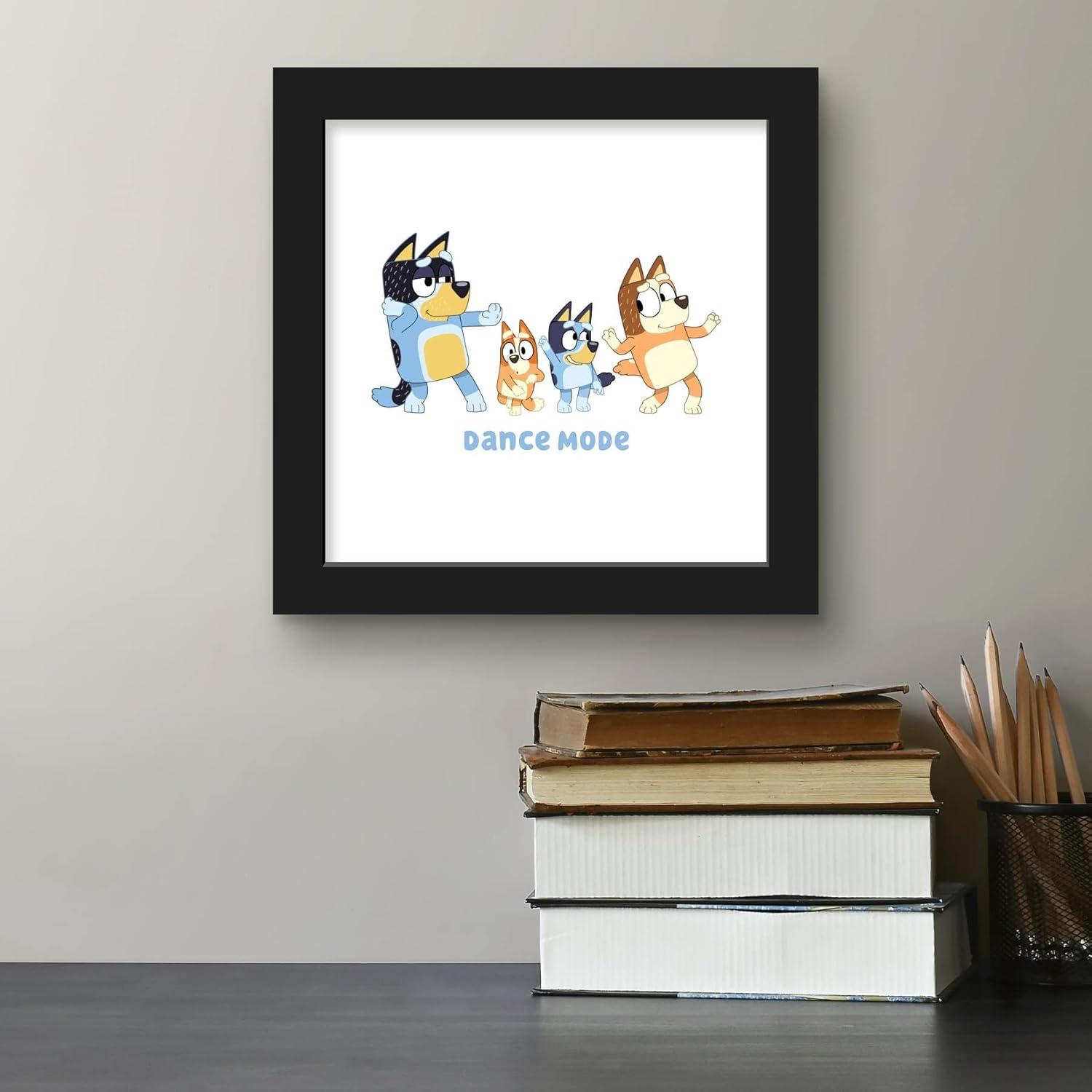 imageGallery Pops Bluey Dance Mode Wall Art White Framed Version 12 x 12 Gallery Pops Wall ArtBlack Framed Version