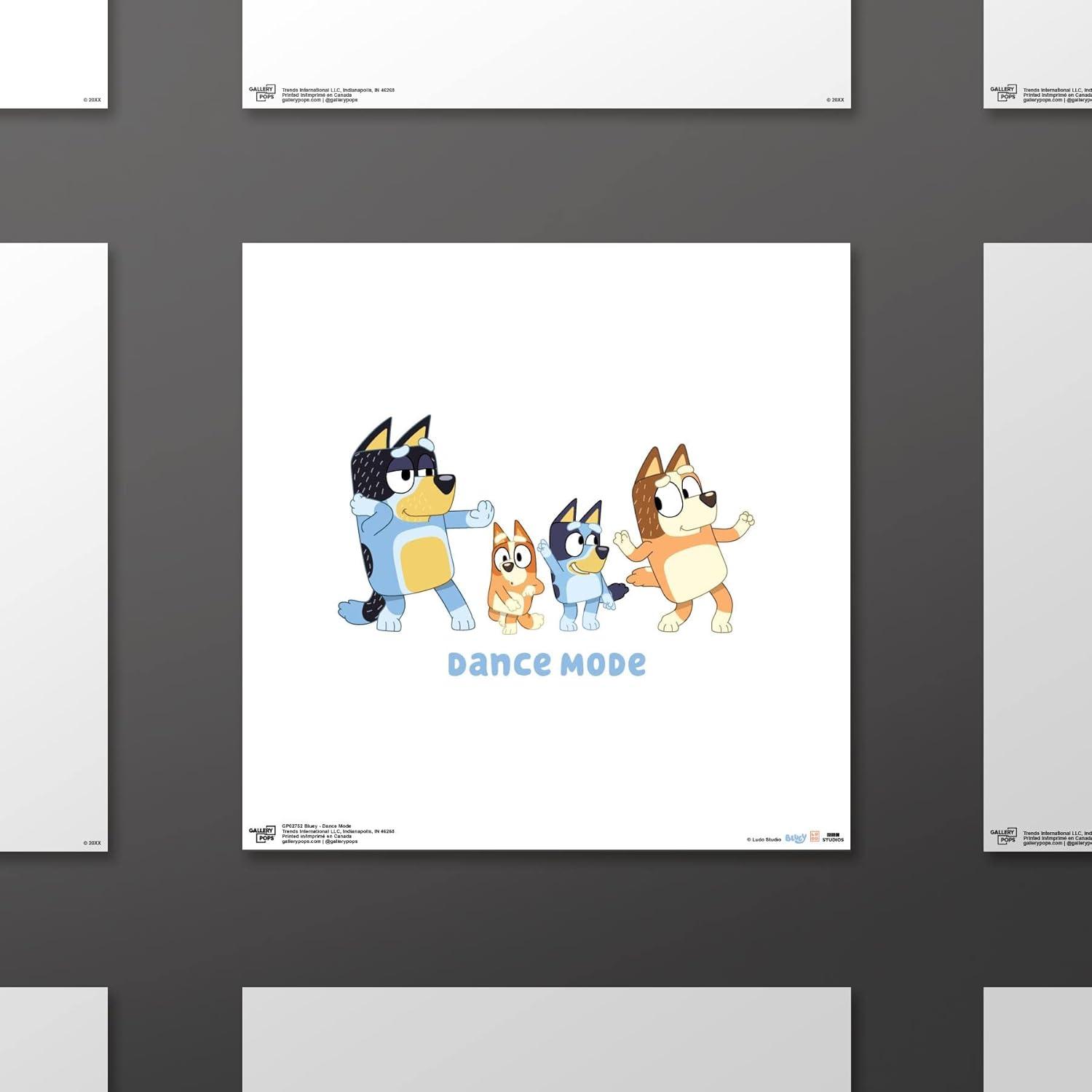 imageGallery Pops Bluey Dance Mode Wall Art White Framed Version 12 x 12 Gallery Pops Wall ArtUnframed Version
