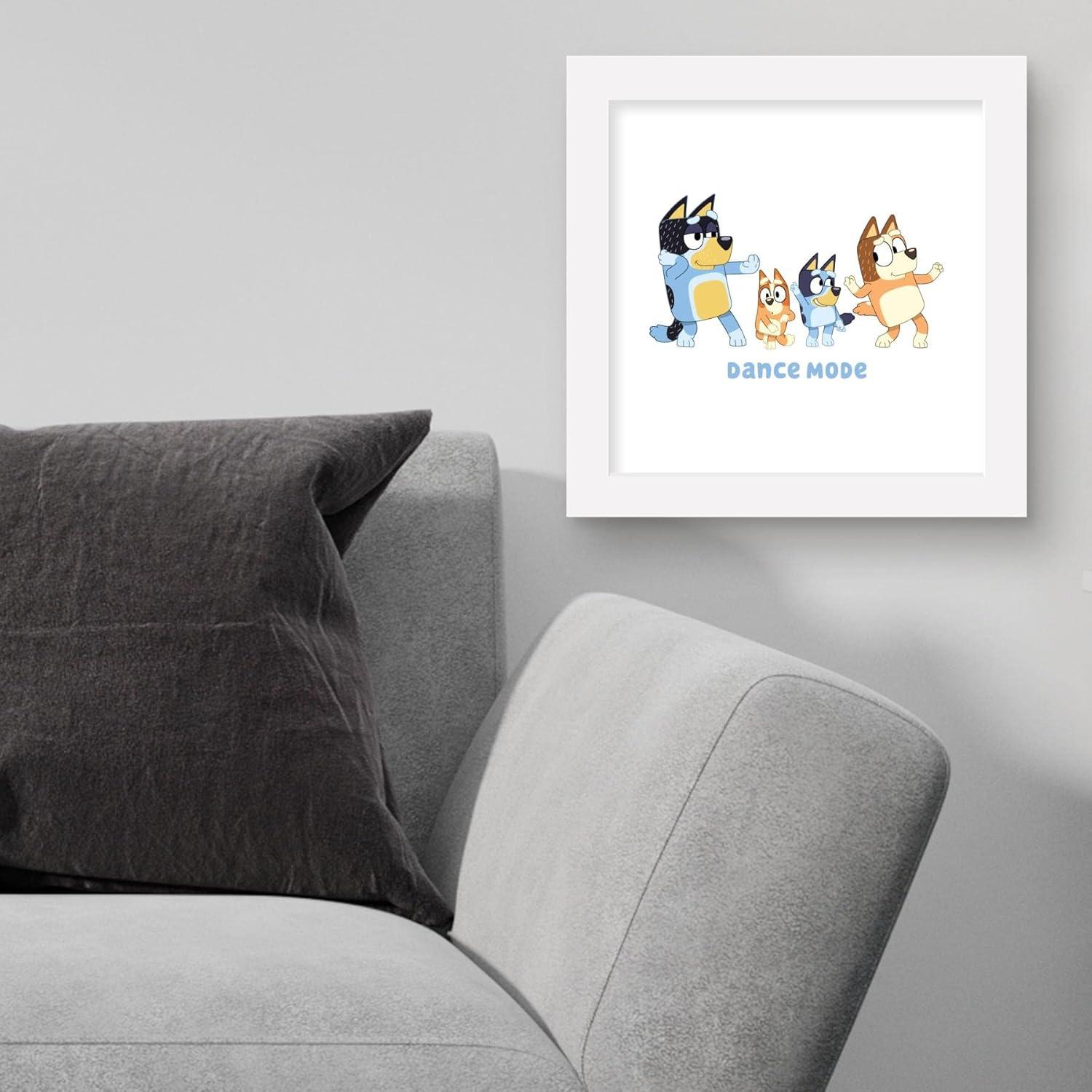 imageGallery Pops Bluey Dance Mode Wall Art White Framed Version 12 x 12 Gallery Pops Wall ArtWhite Framed Version