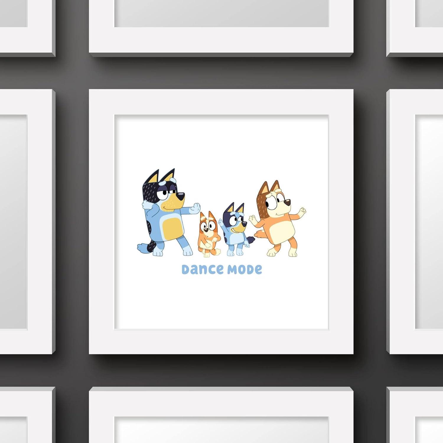 imageGallery Pops Bluey Dance Mode Wall Art White Framed Version 12 x 12 Gallery Pops Wall ArtWhite Framed Version
