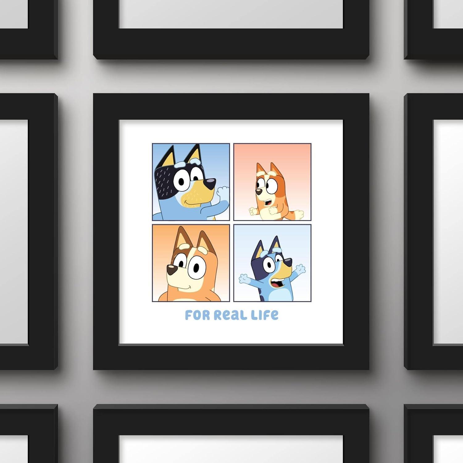imageGallery Pops Bluey For Real Life Wall Art White Framed Version 12 x 12 Gallery Pops Wall ArtBlack Framed Version
