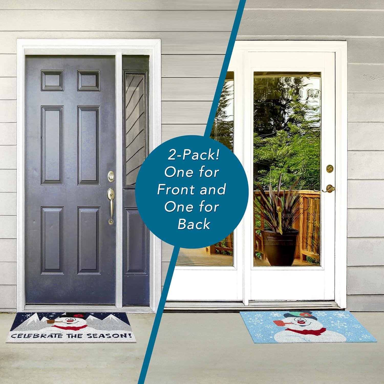 imageGertmenian Bluey Coir Doormat 2x3 Welcome Mat 2Pack Ideal for High Traffic Areas in Front Door Garage Entryway HiBluey Patch 80072Frosty BlueCelebrate