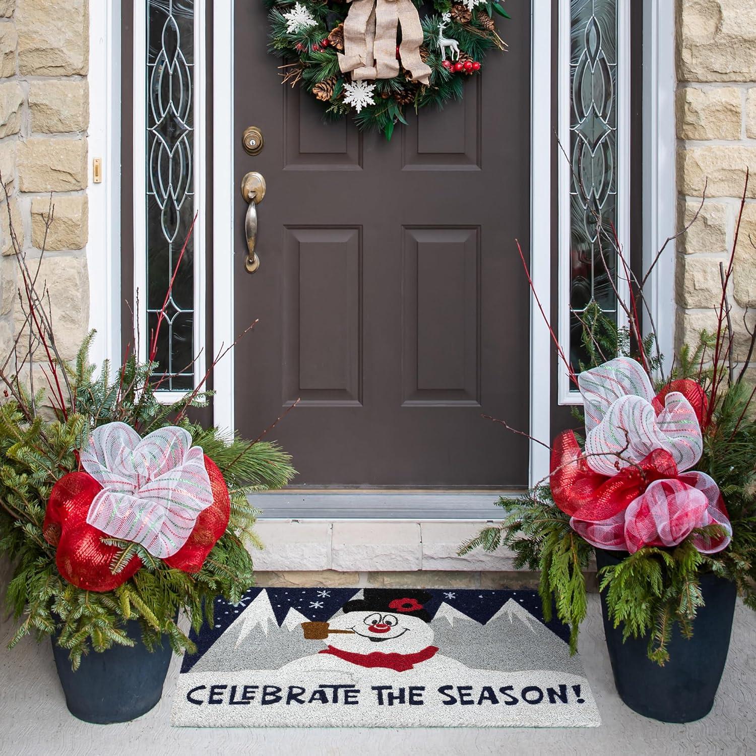 imageGertmenian Bluey Coir Doormat 2x3 Welcome Mat 2Pack Ideal for High Traffic Areas in Front Door Garage Entryway HiBluey Patch 80072Frosty BlueCelebrate