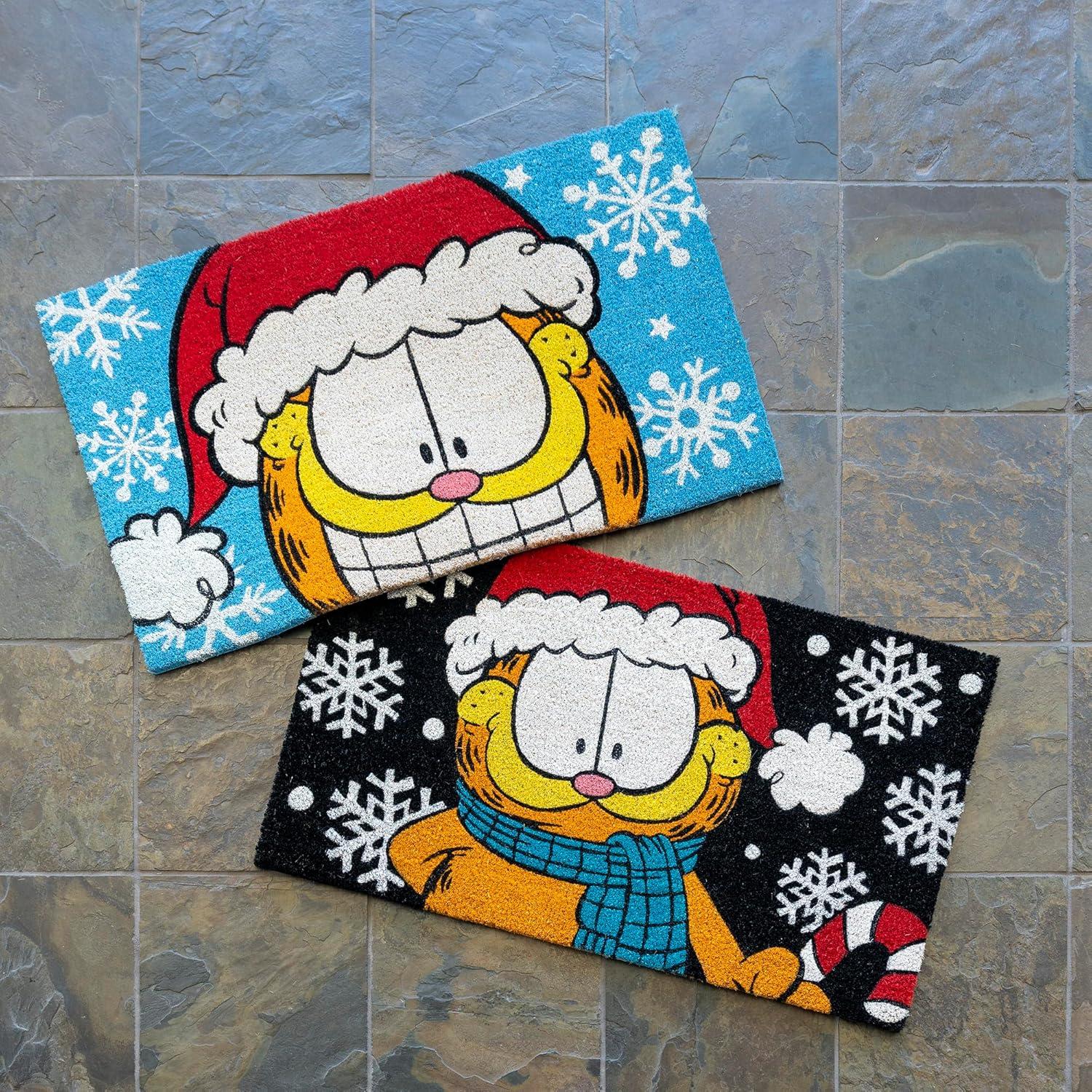 imageGertmenian Bluey Coir Doormat 2x3 Welcome Mat 2Pack Ideal for High Traffic Areas in Front Door Garage Entryway HiBluey Patch 80072Garfield Snowflakes BlackSnowflakes Blue