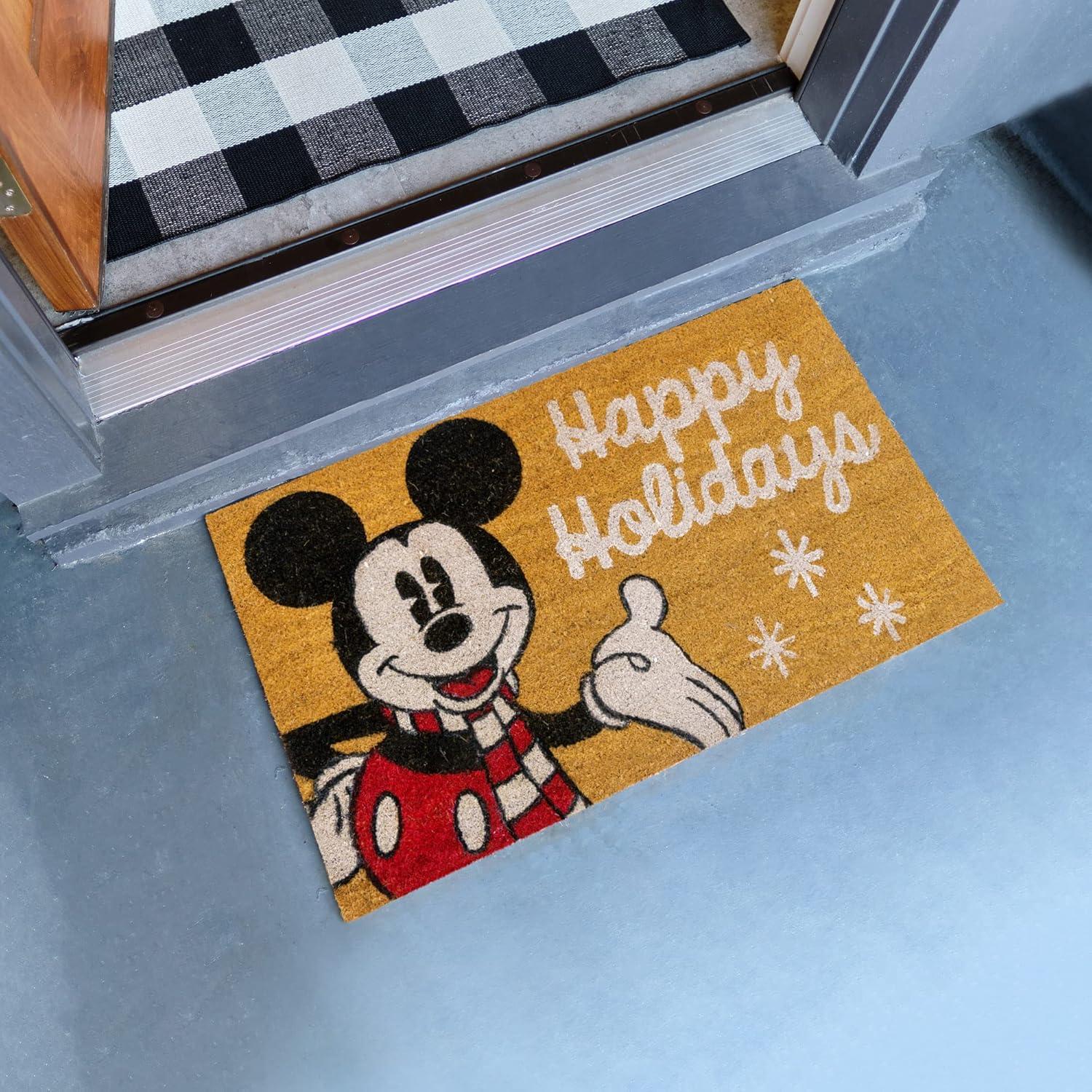 imageGertmenian Bluey Coir Doormat 2x3 Welcome Mat 2Pack Ideal for High Traffic Areas in Front Door Garage Entryway HiBluey Patch 80072Mickey Happy HolidaysSnowflakes