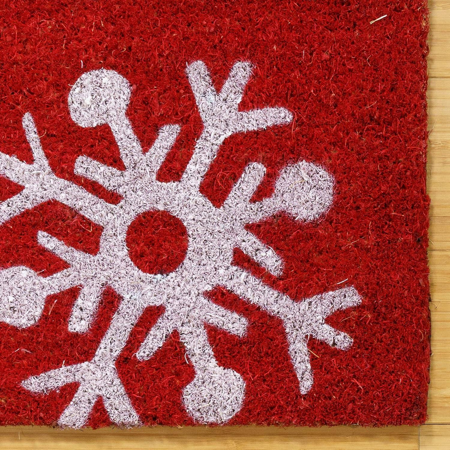 imageGertmenian Bluey Coir Doormat 2x3 Welcome Mat 2Pack Ideal for High Traffic Areas in Front Door Garage Entryway HiBluey Patch 80072Mickey Happy HolidaysSnowflakes