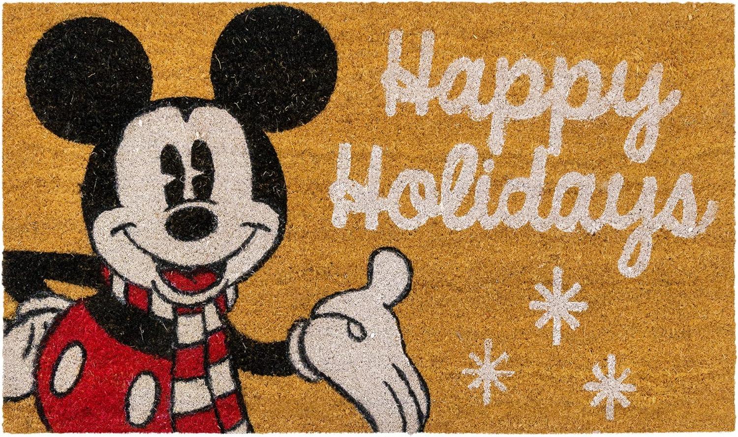 imageGertmenian Bluey Coir Doormat 2x3 Welcome Mat 2Pack Ideal for High Traffic Areas in Front Door Garage Entryway HiBluey Patch 80072Mickey Happy HolidaysSnowflakes