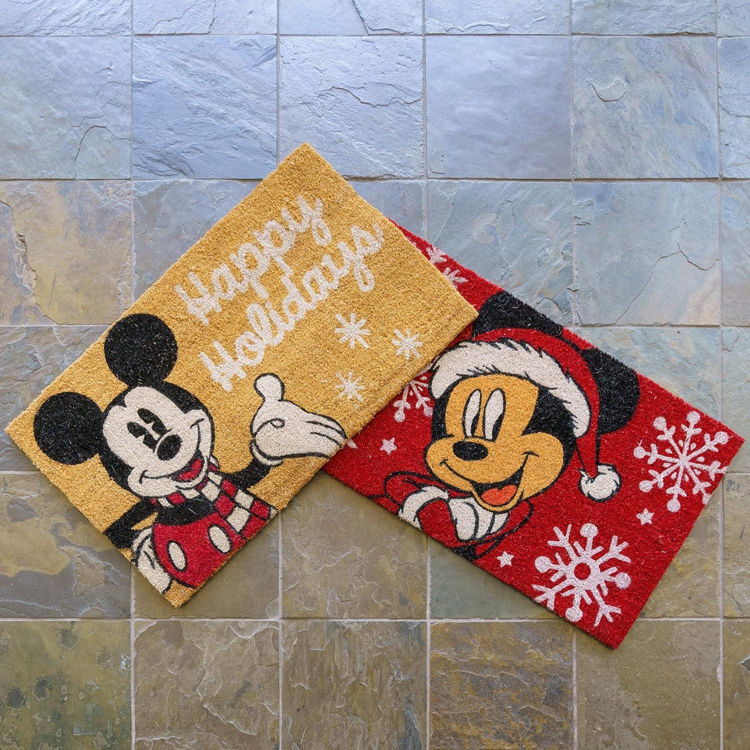 imageGertmenian Bluey Coir Doormat 2x3 Welcome Mat 2Pack Ideal for High Traffic Areas in Front Door Garage Entryway HiBluey Patch 80072Mickey Happy HolidaysSnowflakes