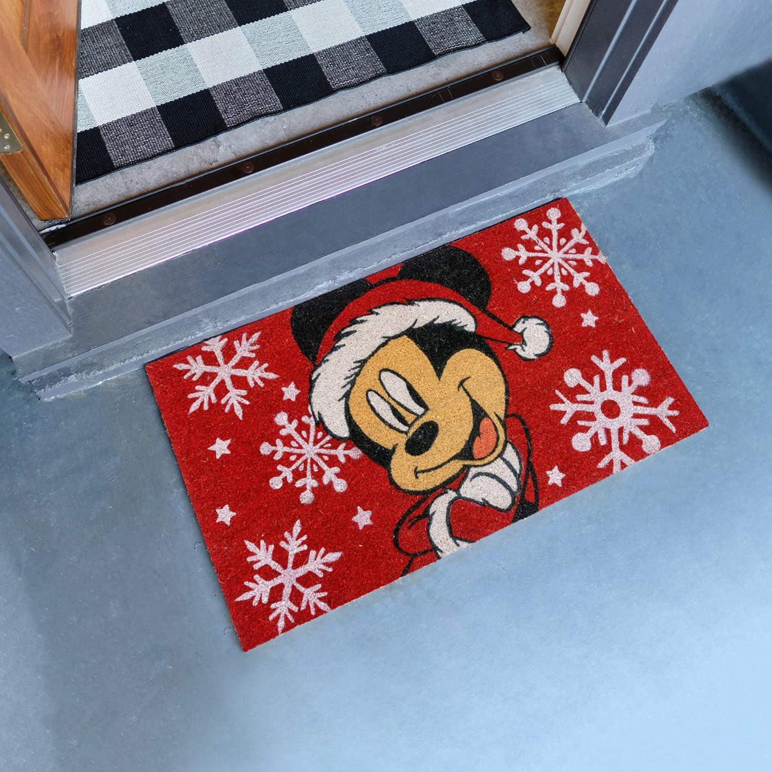 imageGertmenian Bluey Coir Doormat 2x3 Welcome Mat 2Pack Ideal for High Traffic Areas in Front Door Garage Entryway HiBluey Patch 80072Mickey Happy HolidaysSnowflakes