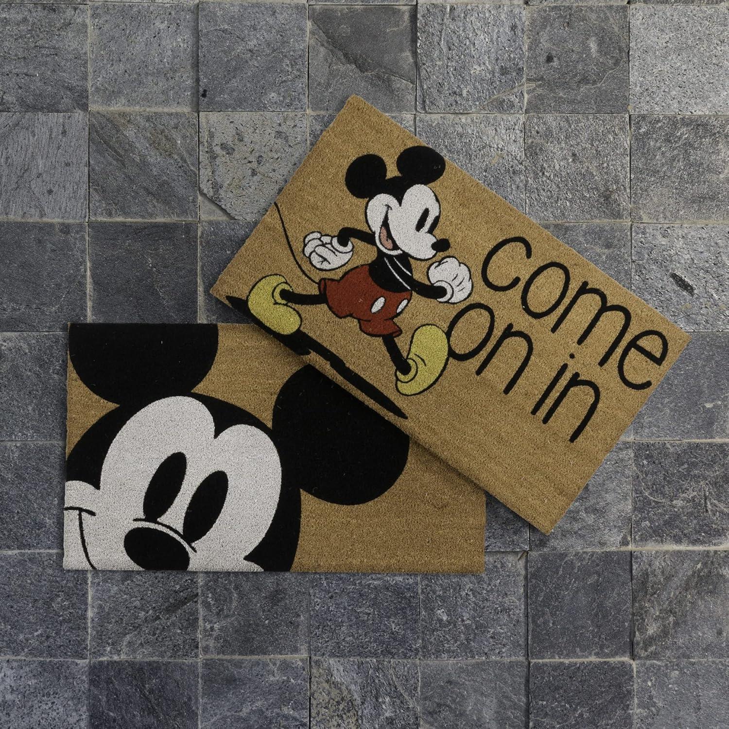 imageGertmenian Bluey Coir Doormat 2x3 Welcome Mat 2Pack Ideal for High Traffic Areas in Front Door Garage Entryway HiBluey Patch 80072Retro Mickey FaceCome on in