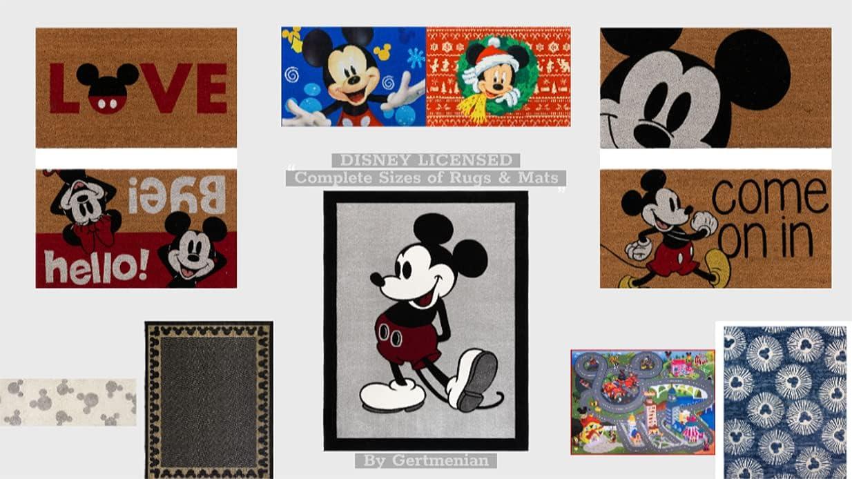 imageGertmenian Bluey Coir Doormat 2x3 Welcome Mat 2Pack Ideal for High Traffic Areas in Front Door Garage Entryway HiBluey Patch 80072Retro Mickey FaceCome on in
