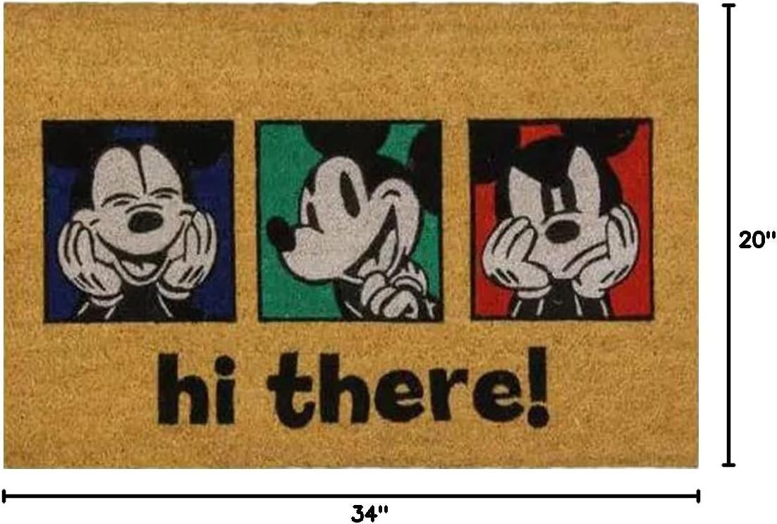 imageGertmenian Bluey Coir Doormat 2x3 Welcome Mat 2Pack Ideal for High Traffic Areas in Front Door Garage Entryway HiBluey Patch 80072Retro Mickey FacesHi There