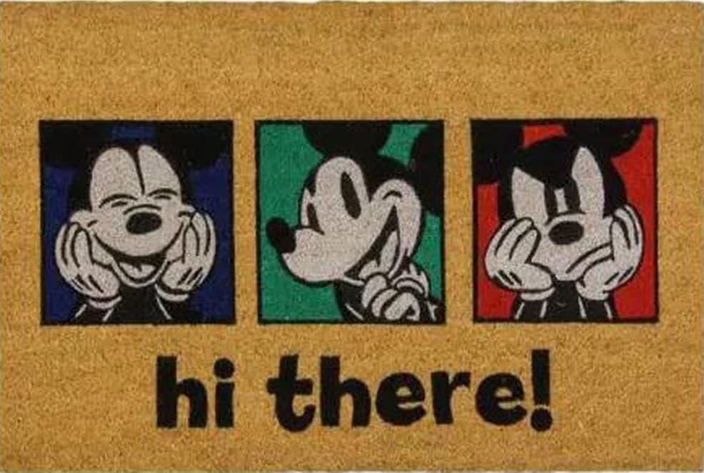 imageGertmenian Bluey Coir Doormat 2x3 Welcome Mat 2Pack Ideal for High Traffic Areas in Front Door Garage Entryway HiBluey Patch 80072Retro Mickey FacesHi There