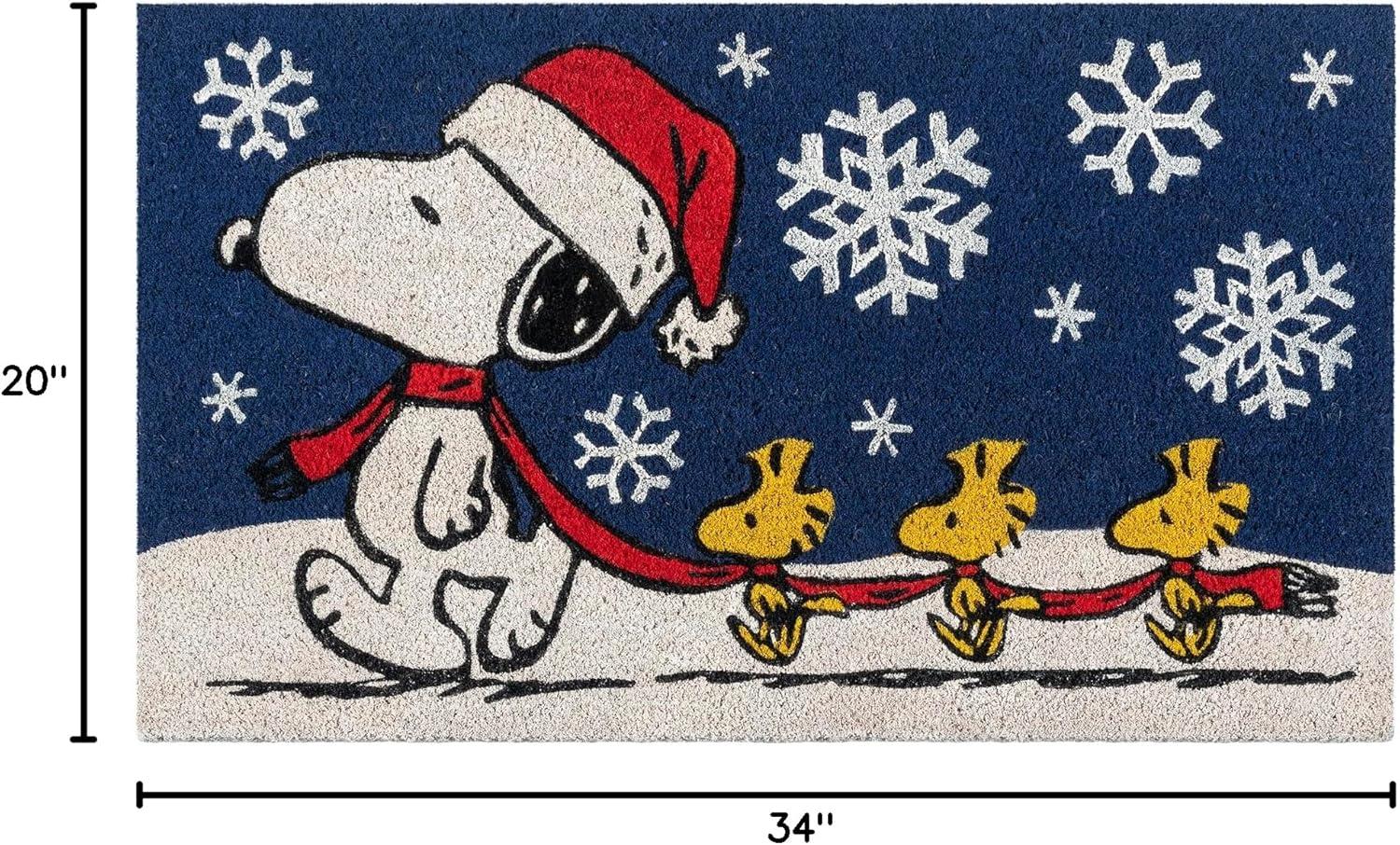 imageGertmenian Bluey Coir Doormat 2x3 Welcome Mat 2Pack Ideal for High Traffic Areas in Front Door Garage Entryway HiBluey Patch 80072Snoopy SnowflakesDog House Lights